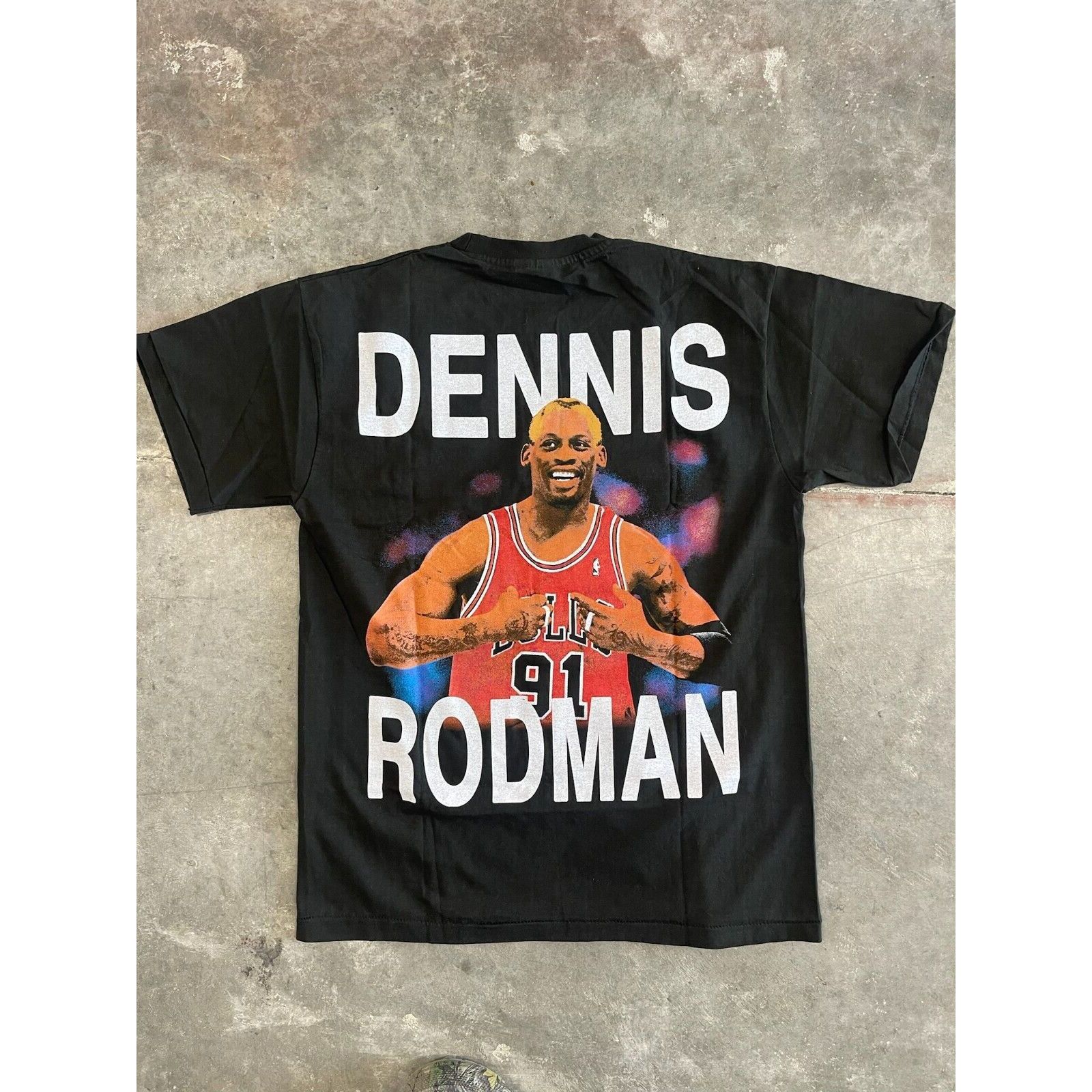 Other VTG BOOTLEG TEES DENNIS RODMAN SIGNATURE T-SHIRT 90S BLACK S Size US L / EU 52-54 / 3 - 2 Thumbnail