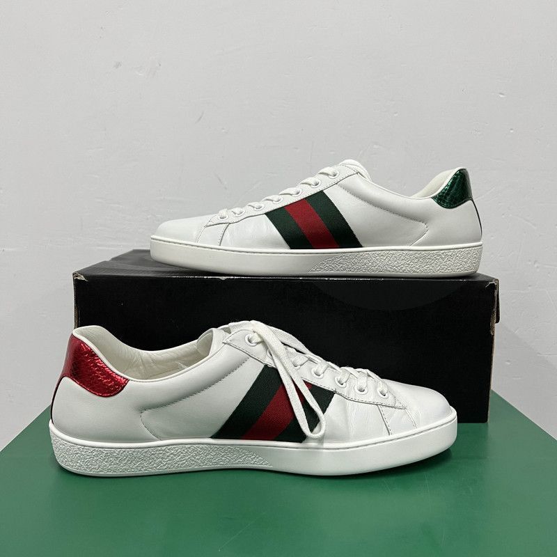 Gucci Gucci Ace Leather Low-Top Sneakers for Men - Size US 8 / EU 41 - 6 Thumbnail