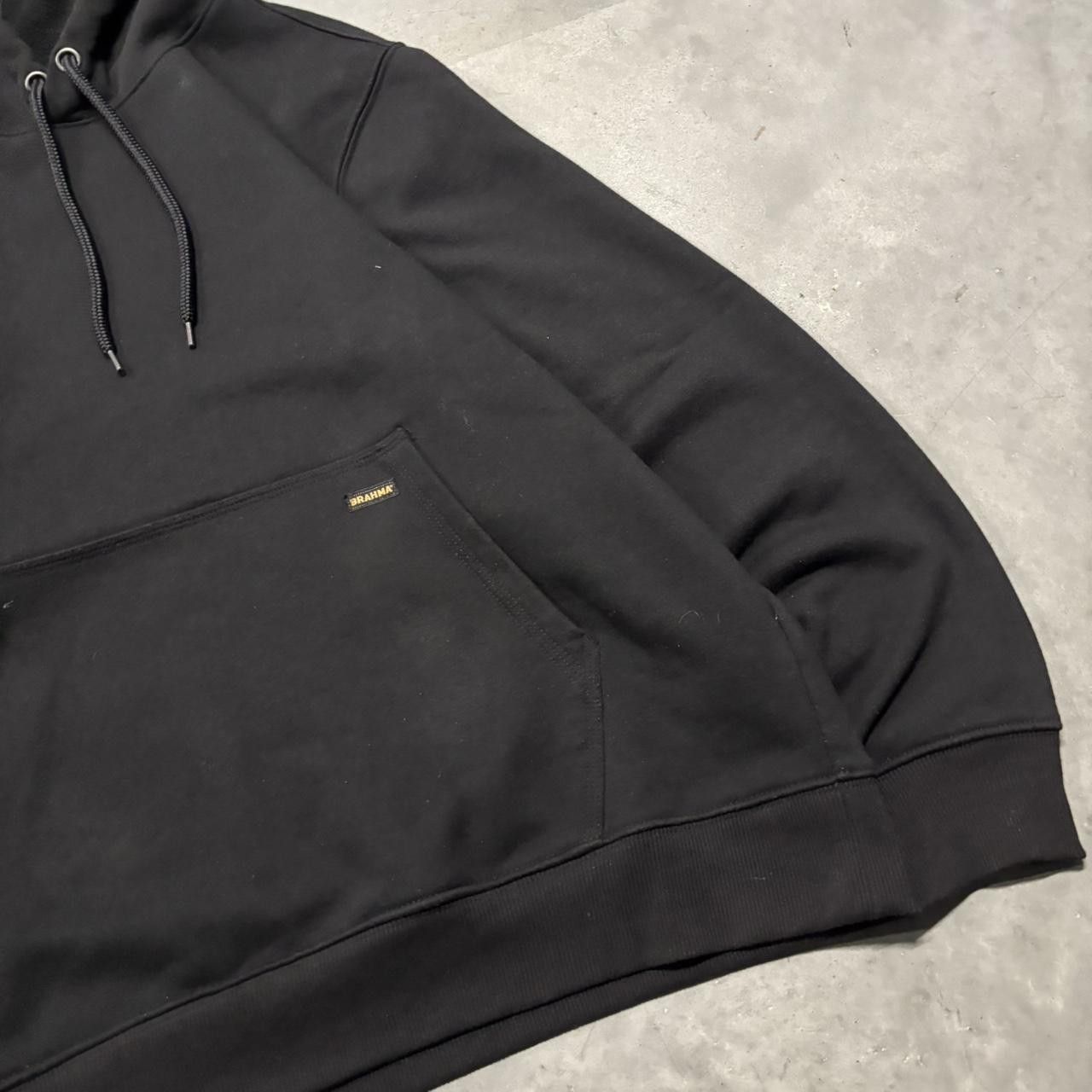 Japanese Brand × Vintage Crazy Vintage Y2K/2000s Black Blank Heavyweight Essential Hoodie! Size US XL / EU 56 / 4 - 4 Thumbnail