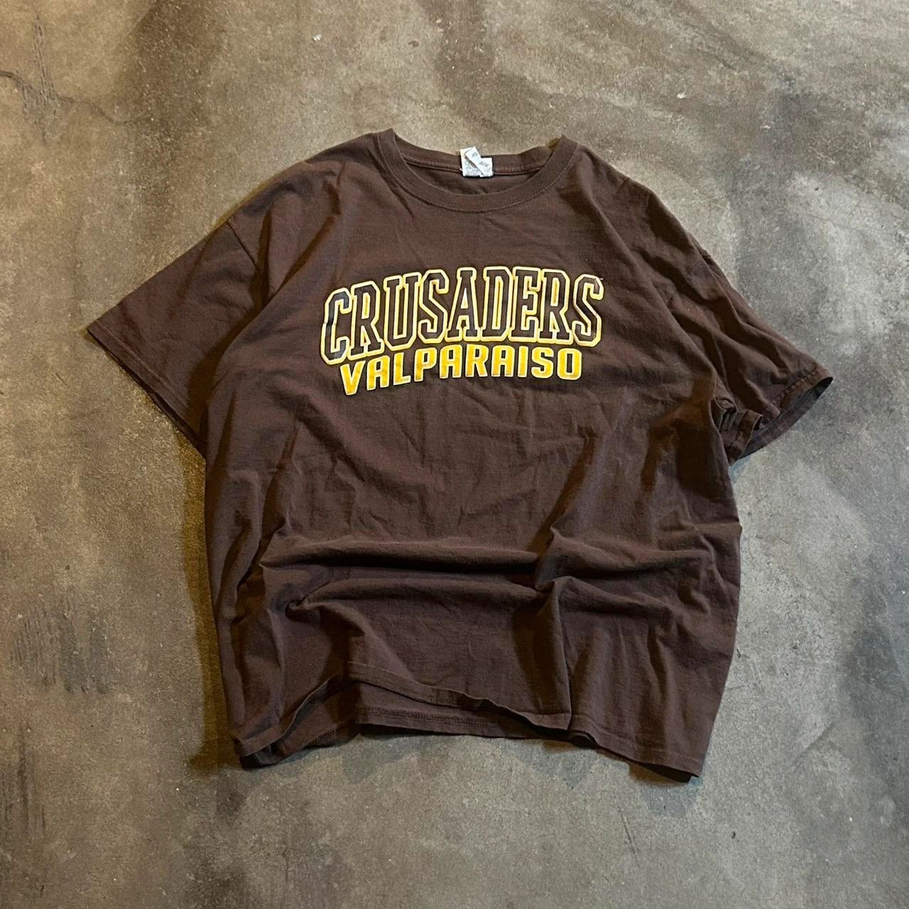 Jerzees Brown and yellow Crusaders Valparaiso graphic tee Size US XL / EU 56 / 4 - 2 Thumbnail