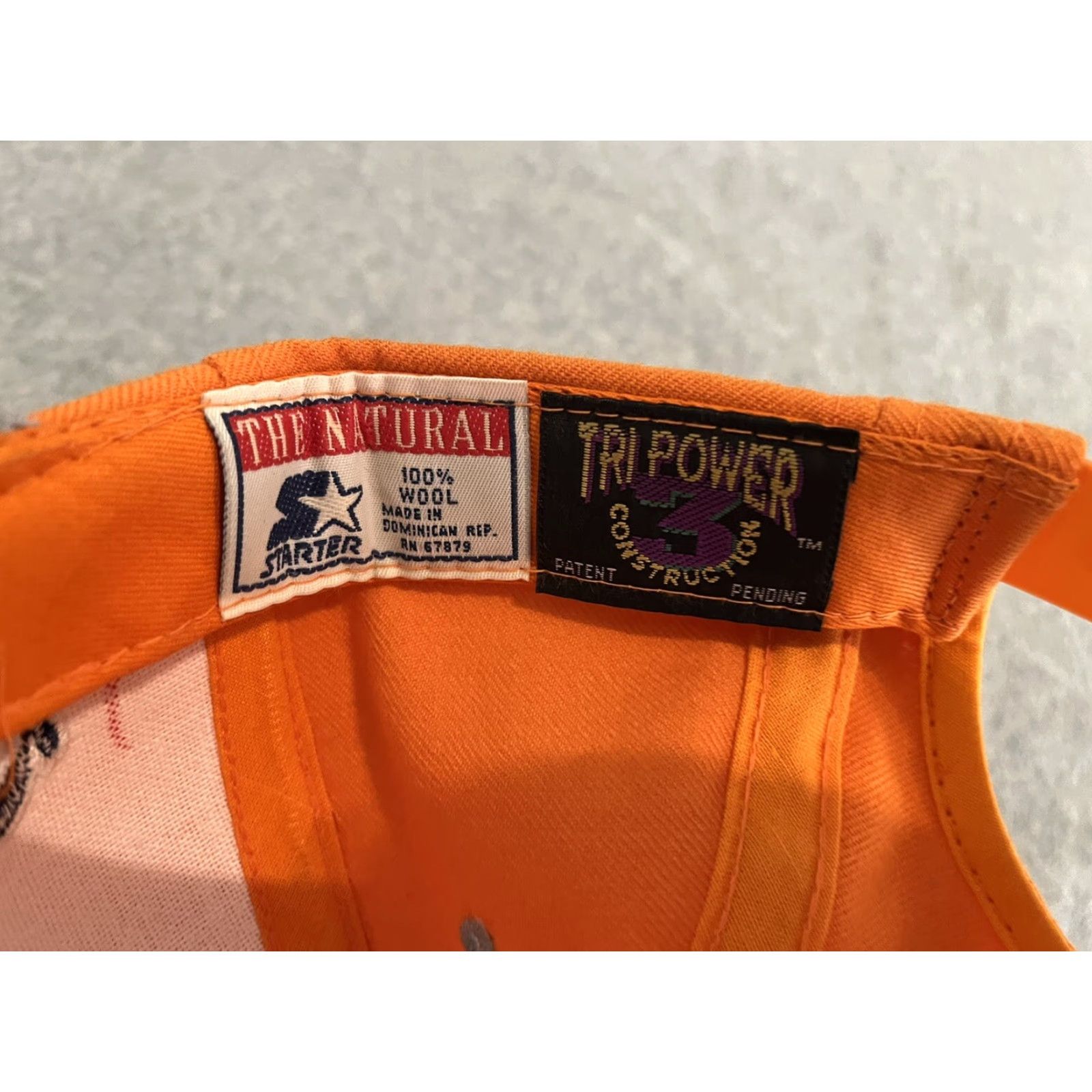 Starter VINTAGE Starter Tennessee Volunteers Hat Snapback Wool Tri Power Orange Men Adjustable Font The Natural Size ONE SIZE - 3 Thumbnail