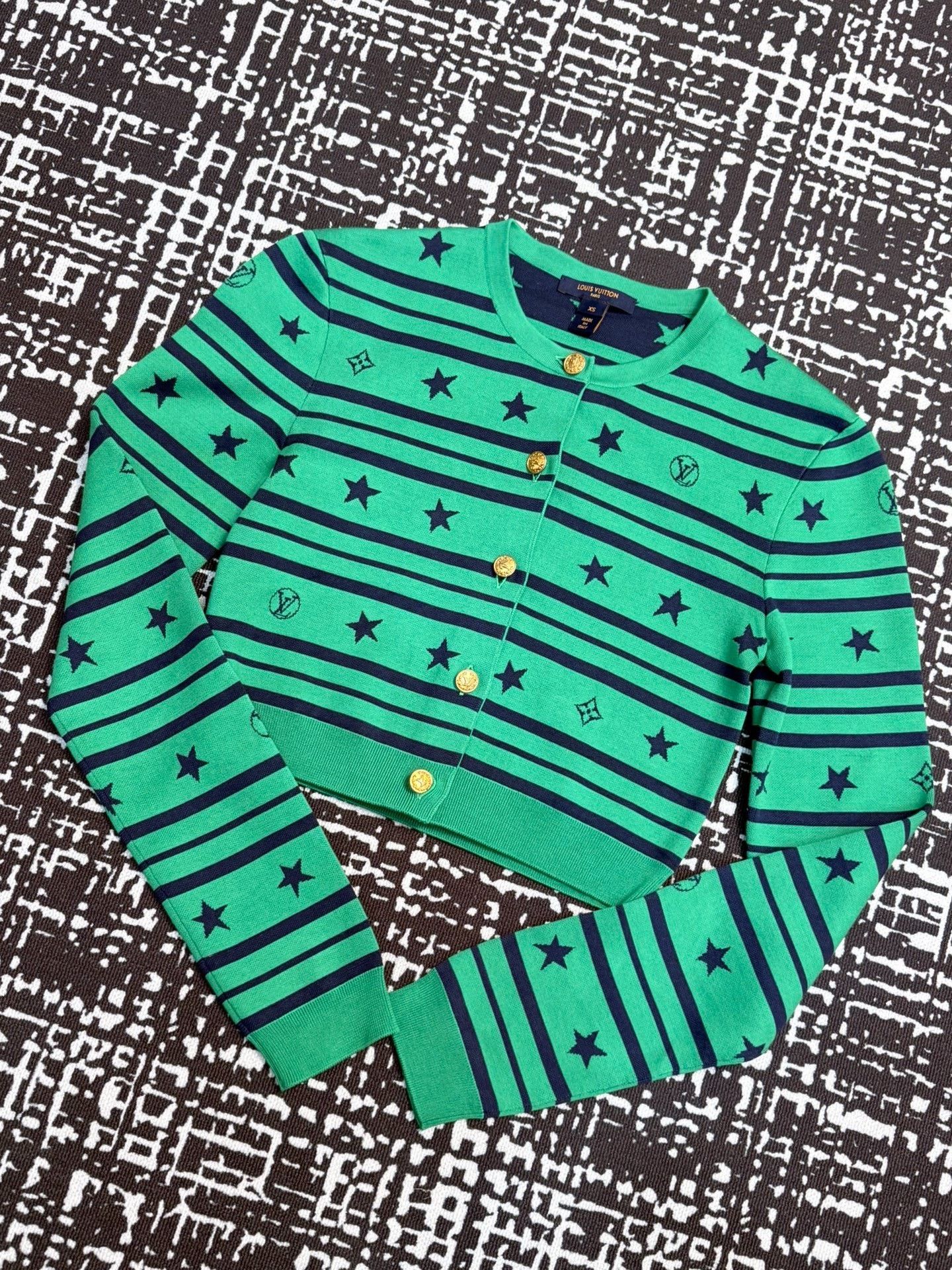 Other Green Star Knit Cardigan XS Size XS / US 0-2 / IT 36-38 - 1 Thumbnail