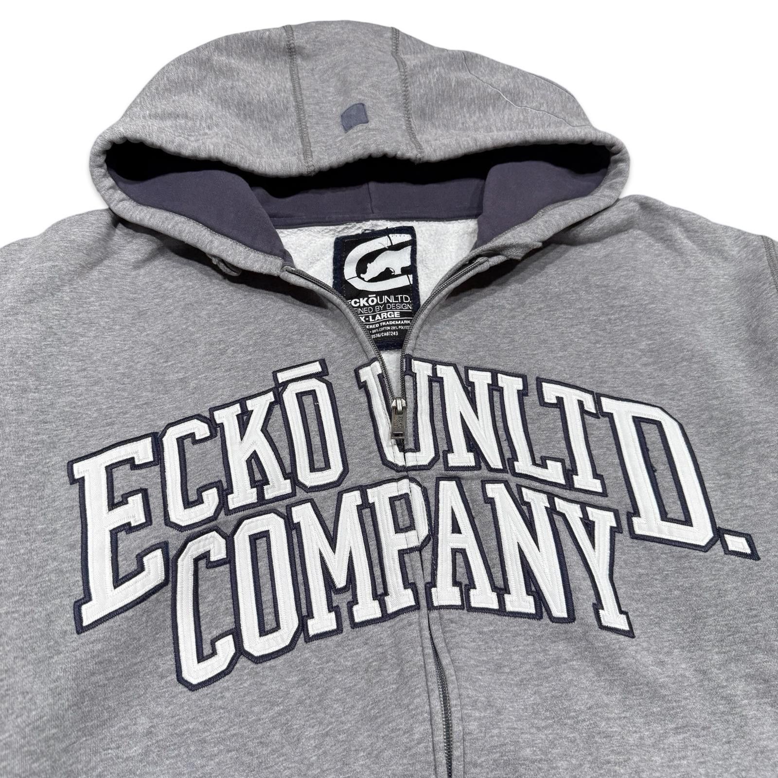 Ecko Unltd. Ecko Unltd. Company Rhino Logo Gray Y2K Zip-Up Hoodie Size US XL / EU 56 / 4 - 2 Thumbnail