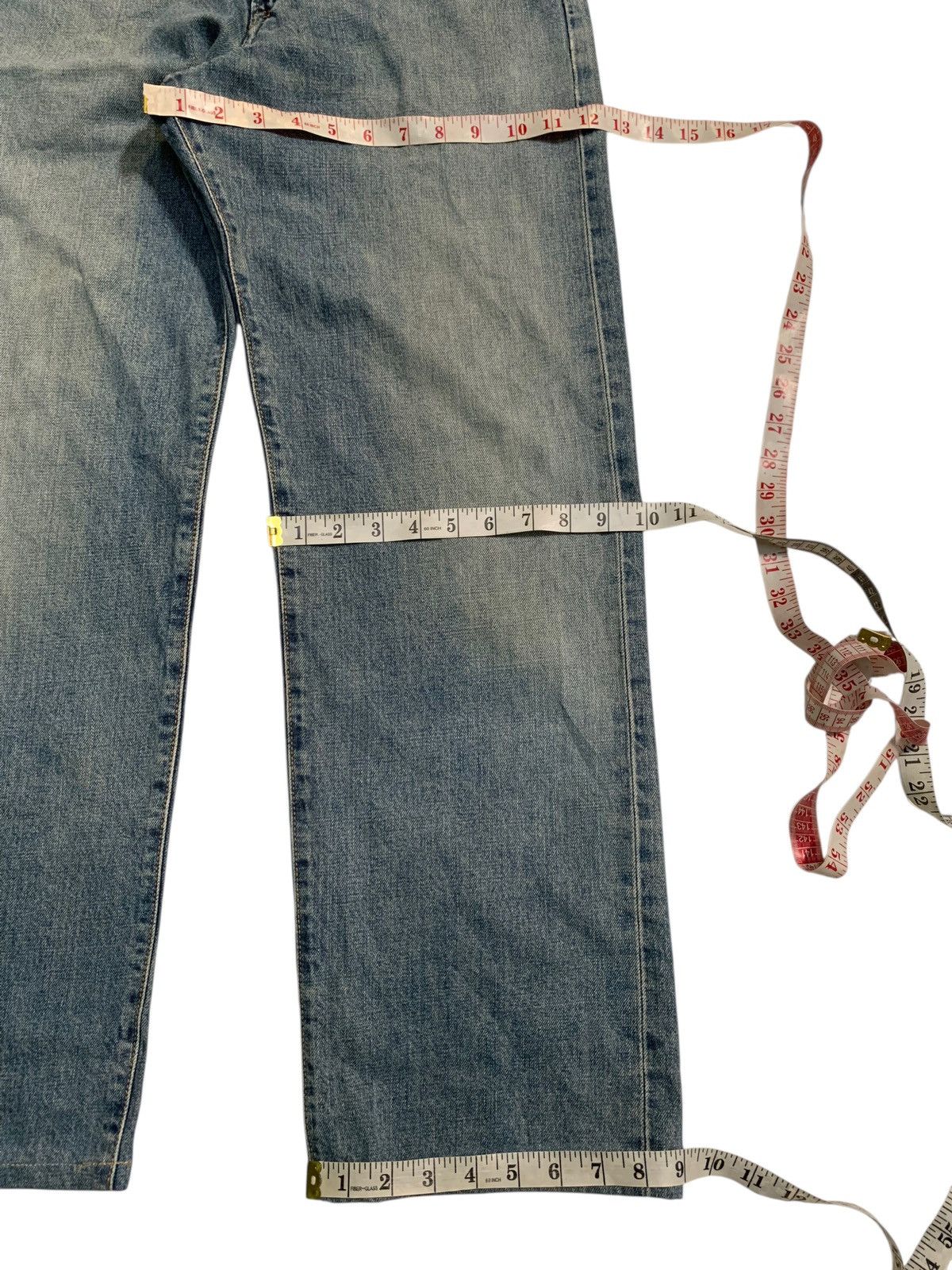 Kapital VINTAGE EDWIN 505 SELVEDGE BAGGY DISTRESSED JAPANESE DENIM Size US 29 - 20 Thumbnail