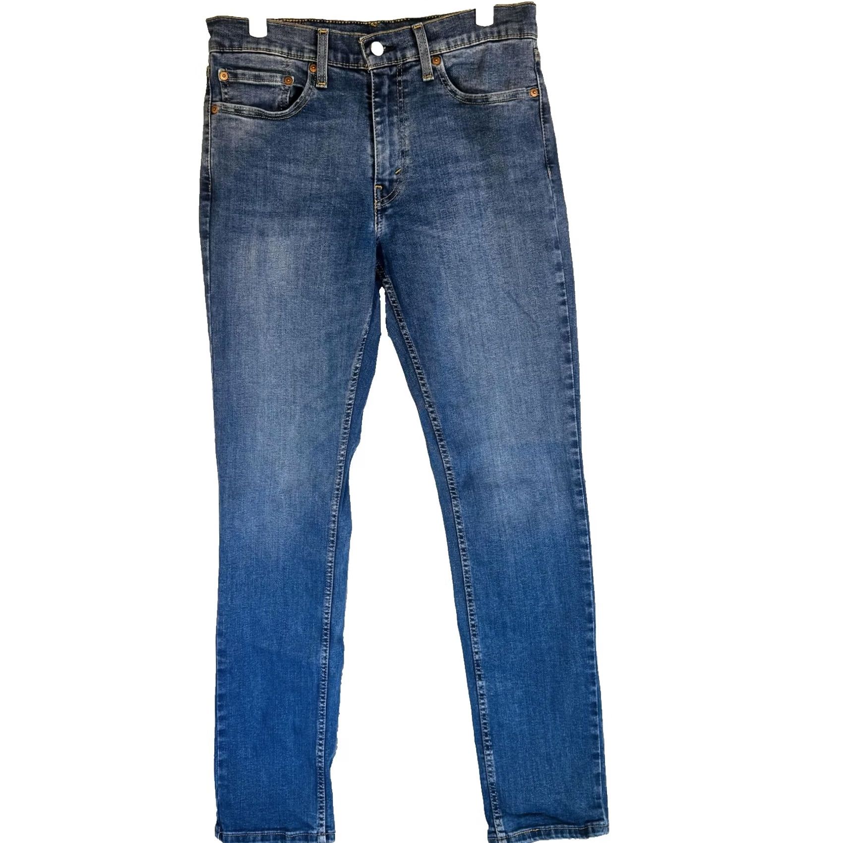 Levi's Levi's 511 Jeans Mens 32x32 Blue Medium Wash Slim Tapered Zip Fly Denim Stretch Pockets 5-Pocket Logo Size US 32 / EU 48 - 5 Thumbnail