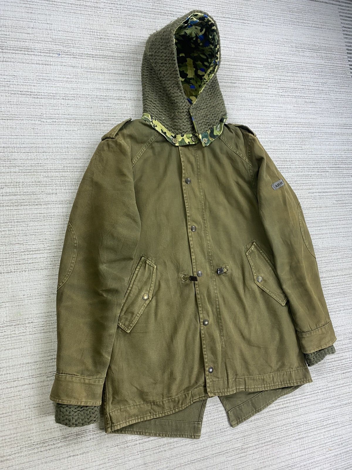 Vintage Vintage Arkap Military Made In Italy Canvas Hoodie Jacket Size US M / EU 48-50 / 2 - 3 Thumbnail