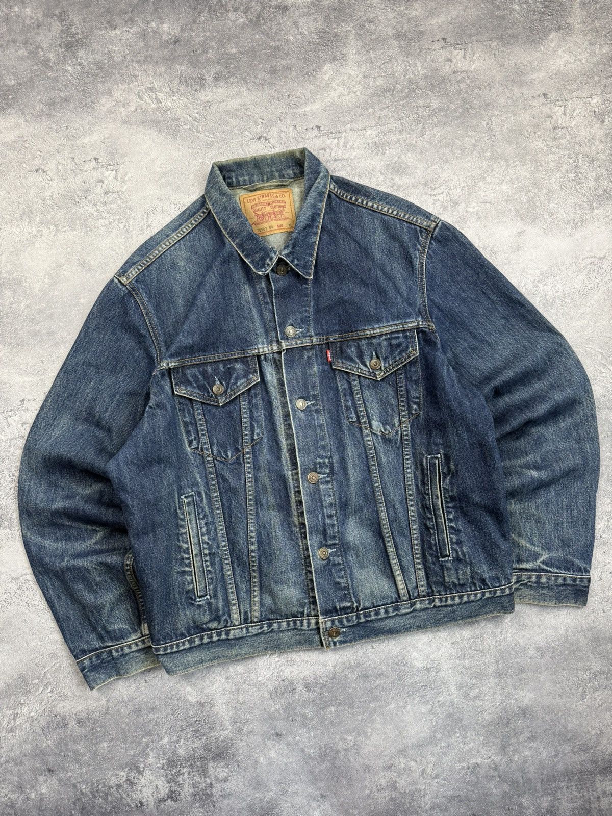 Levi's Vintage 90’s Levi’s Denim Trucker Jacket 70503 04 Size US XL / EU 56 / 4 - 4 Thumbnail