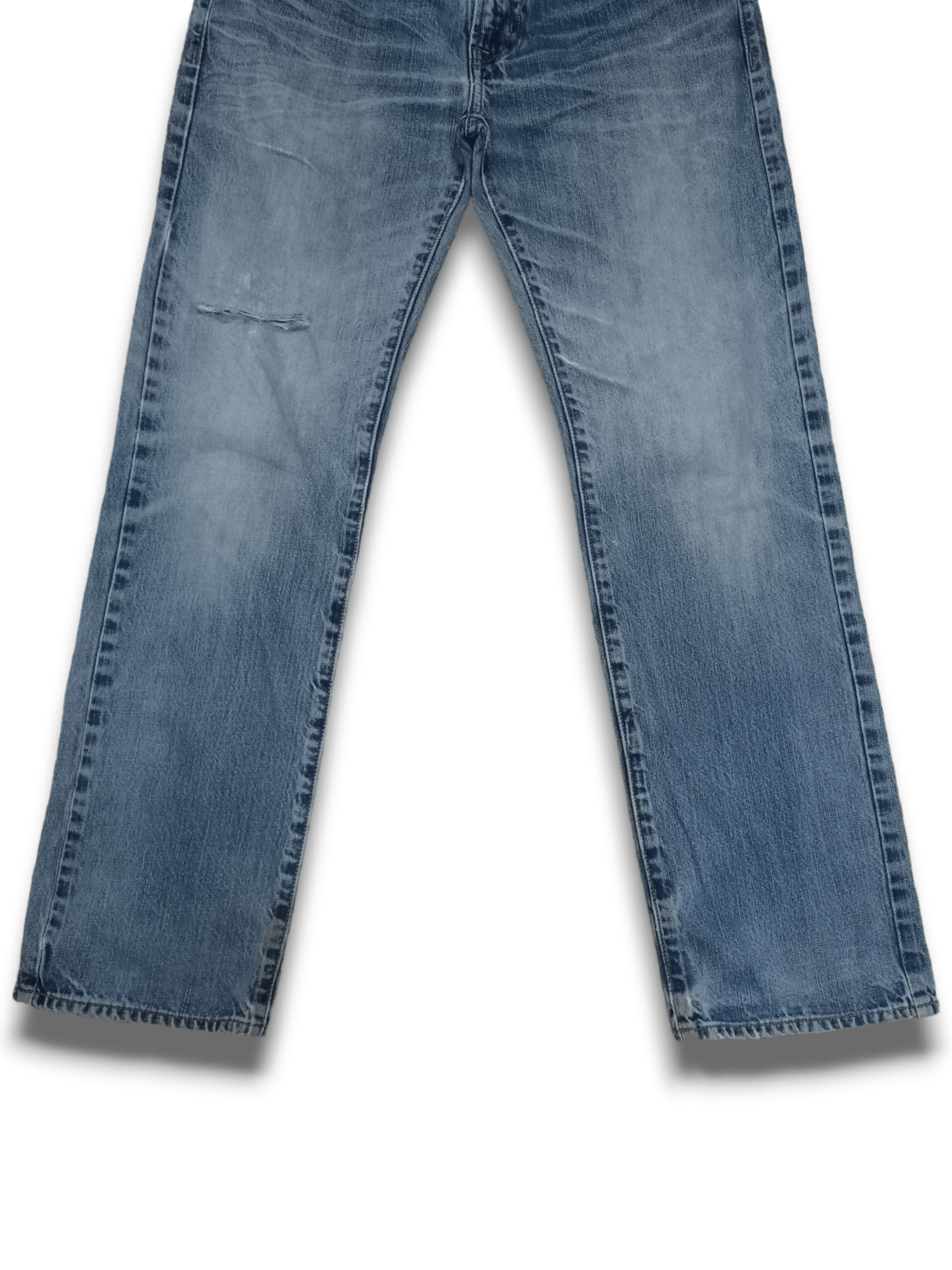 Japanese Brand Vintage Japanese Brand Blue Wash Distressed Loose Jeans Size US 31 - 9 Thumbnail