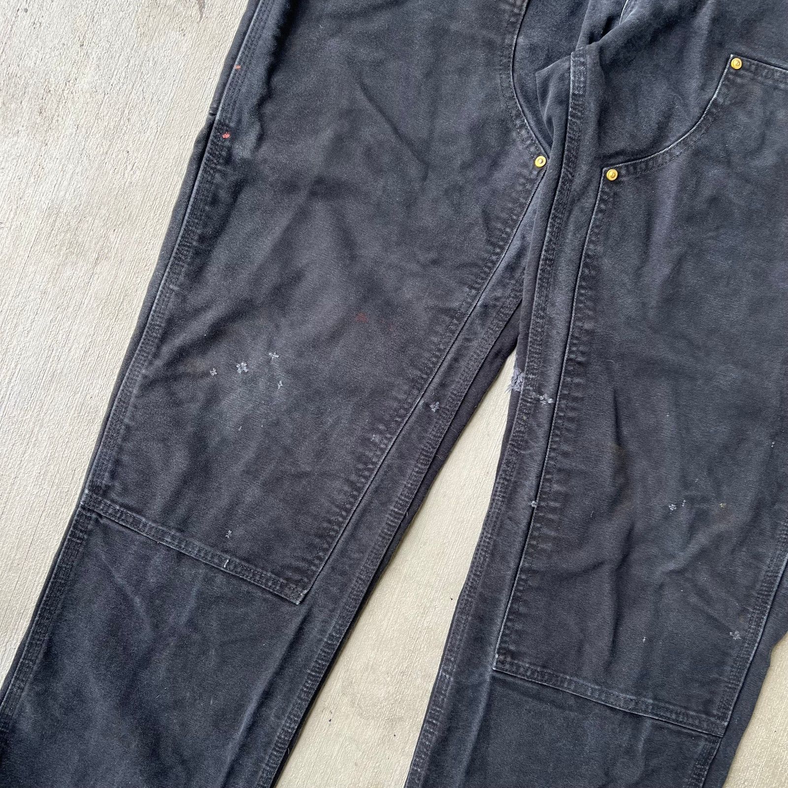 Carhartt × Vintage Carhartt black double knee work wear carpenter pants Size US 33 - 7 Thumbnail