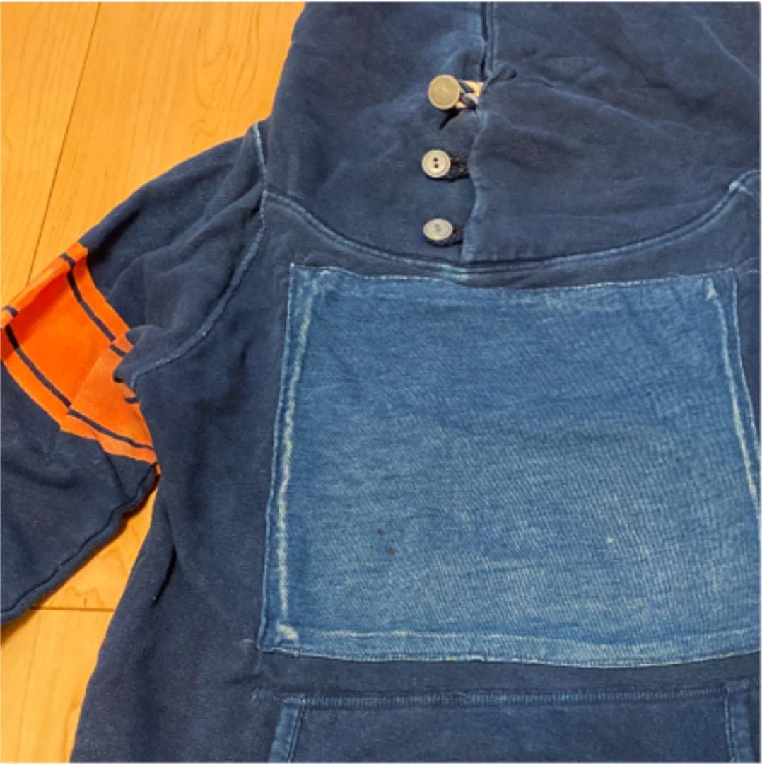 Kapital Reconstructed Patchwork Raglan Hoodie Size US M / EU 48-50 / 2 - 2 Thumbnail