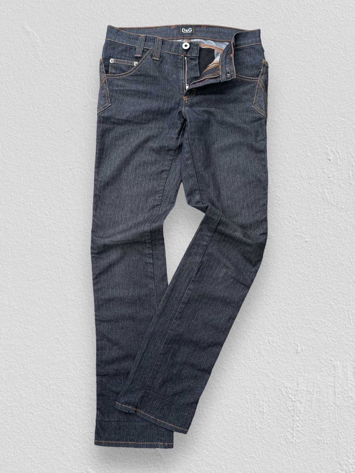 Dolce & Gabbana 🔥S/S 2003 DOLCE & GABBANA ASYMMETRICAL POCKET DENIM JEANS Size US 30 / EU 46 - 3 Thumbnail