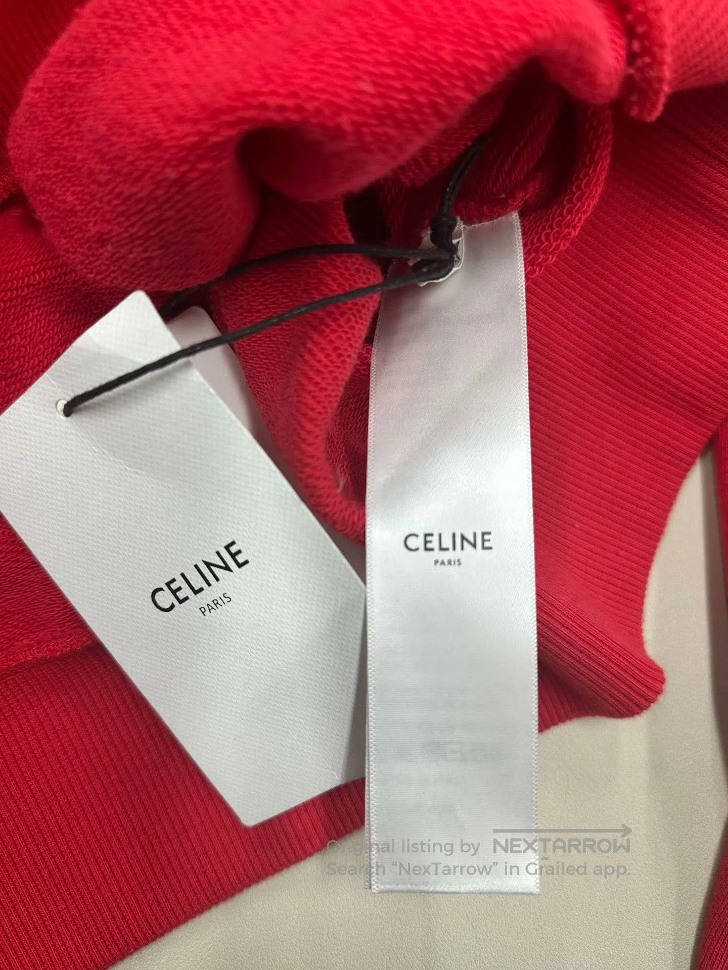 Celine CELINE Red Printed Logo Long Sleeve Sweatshirt| Size US S / EU 44-46 / 1 - 4 Thumbnail