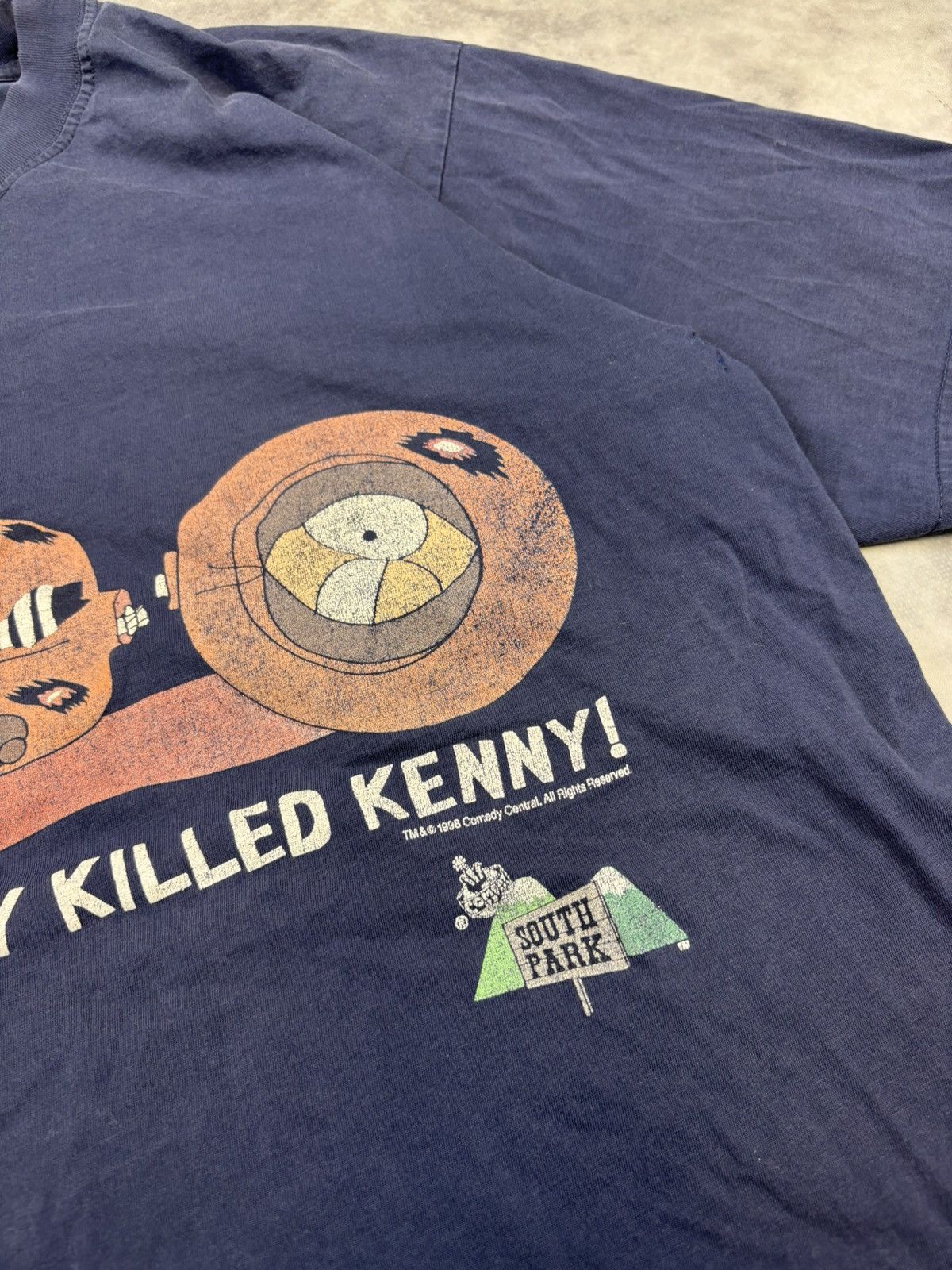 Other 90s Vintage South Park 1998 They Killed Kenny T-Shirt Blue Size US M / EU 48-50 / 2 - 2 Thumbnail