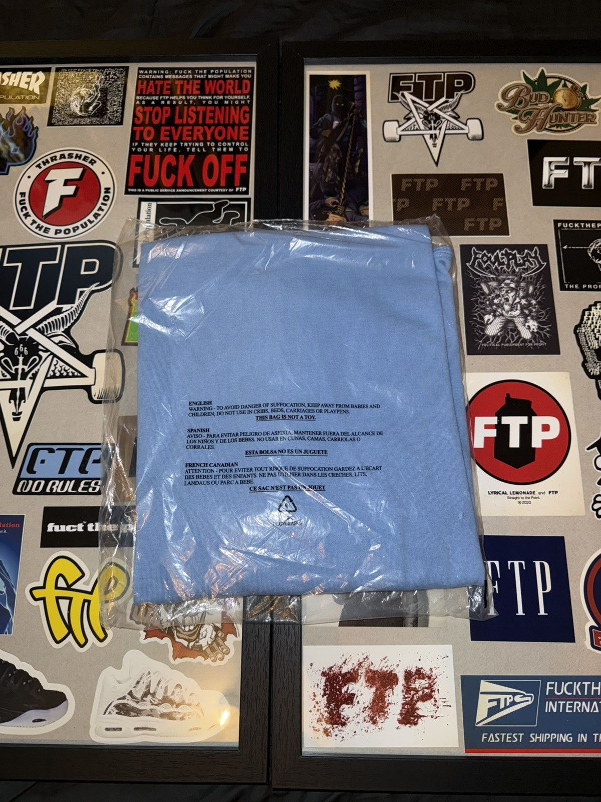 Famous Stars And Straps × Fuck The Population × G59 Records FTP + FAMOUS LOGO TEE (SKY BLUE) Size US XXL / EU 58 / 5 - 2 Thumbnail
