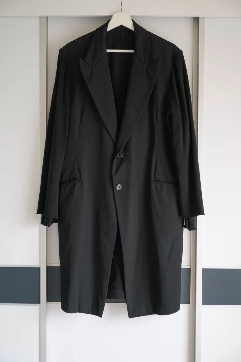 Yohji Yamamoto Yohji Yamamoto Yohji Yamamoto Wool Coat with Unique Sleeve Size US S / EU 44-46 / 1 - 2 Thumbnail