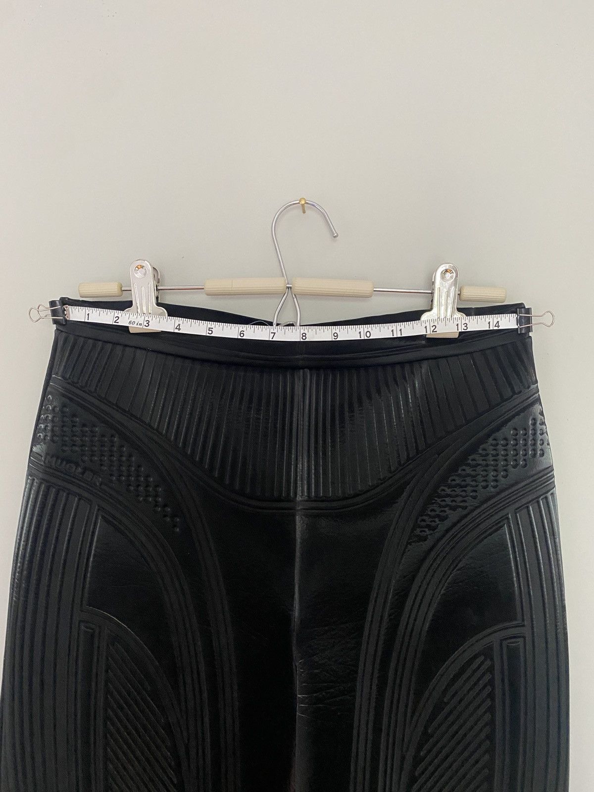 Mugler Mugler Black Embossed Leggings Size 32" / US 10 / IT 46 - 4 Thumbnail
