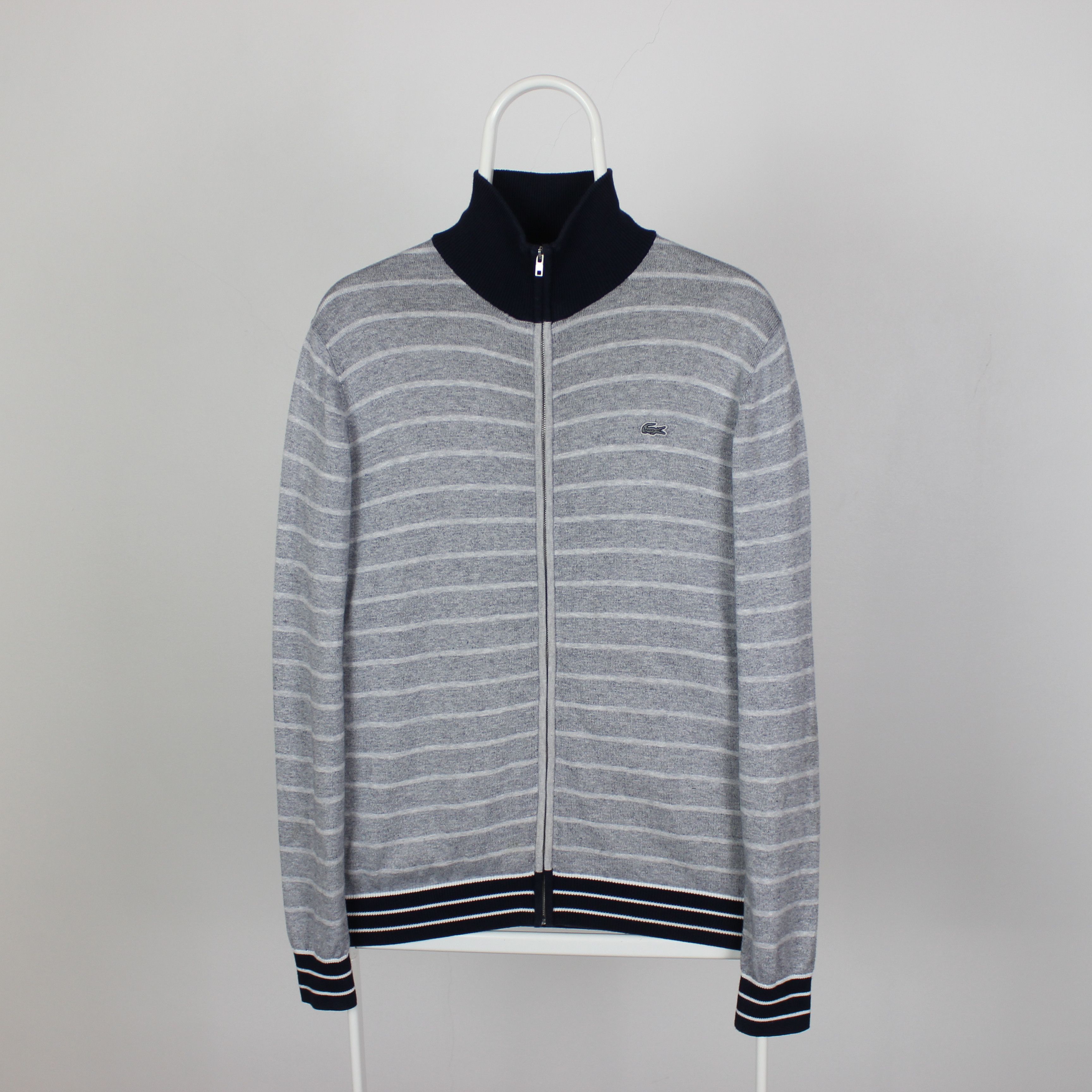 Lacoste Lacoste sweater full zip men M gray striped Size US M / EU 48-50 / 2 - 5 Thumbnail
