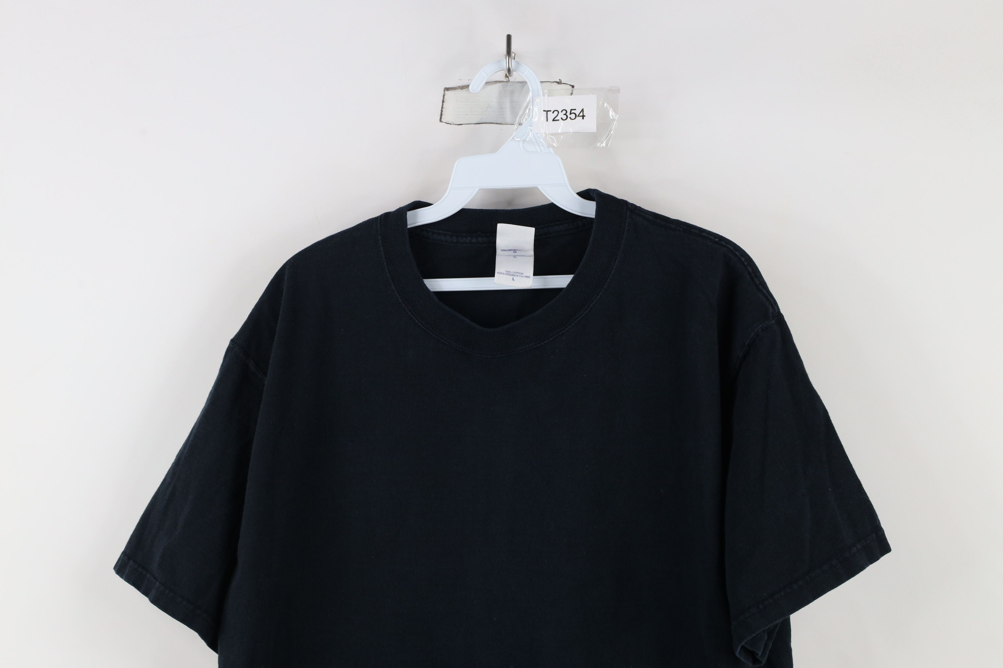 Vintage Vintage 90s Streetwear Heavyweight Cotton T-Shirt Black Size US L / EU 52-54 / 3 - 2 Thumbnail