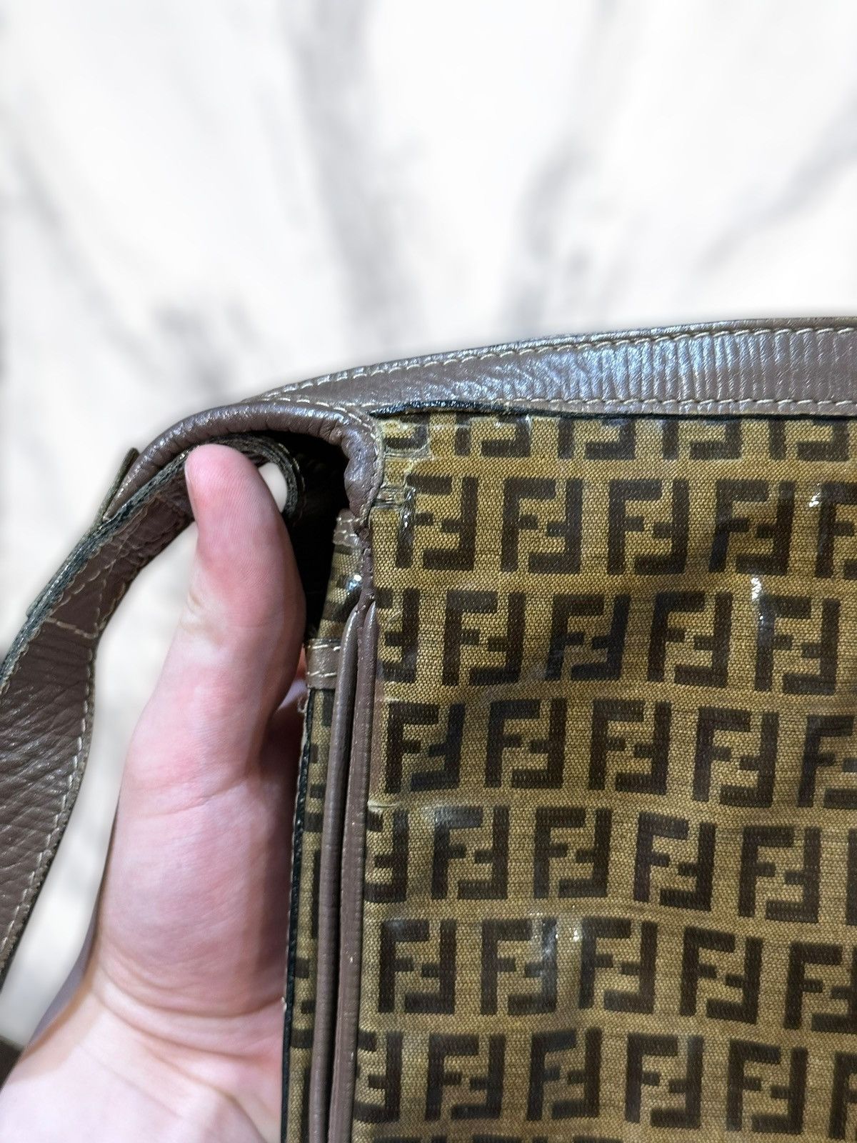 Fendi Vintage Fendi Zucca Monogram Shoulder Bag Size ONE SIZE - 4 Thumbnail