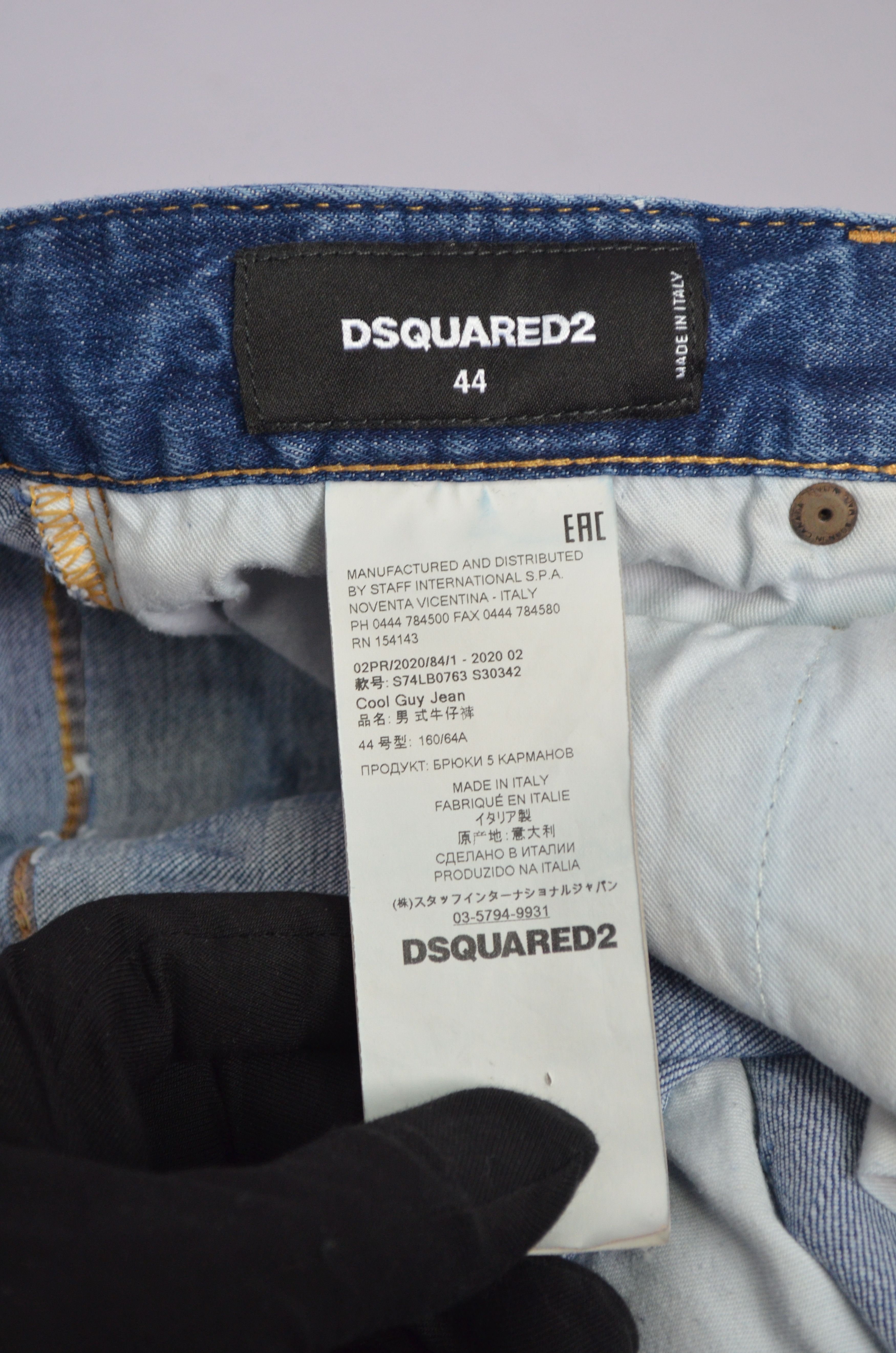 Dsquared2 Dsquared2 Cool Guy Blue Painted Distressed Slim Jeans W30 Size US 30 / EU 46 - 14 Thumbnail