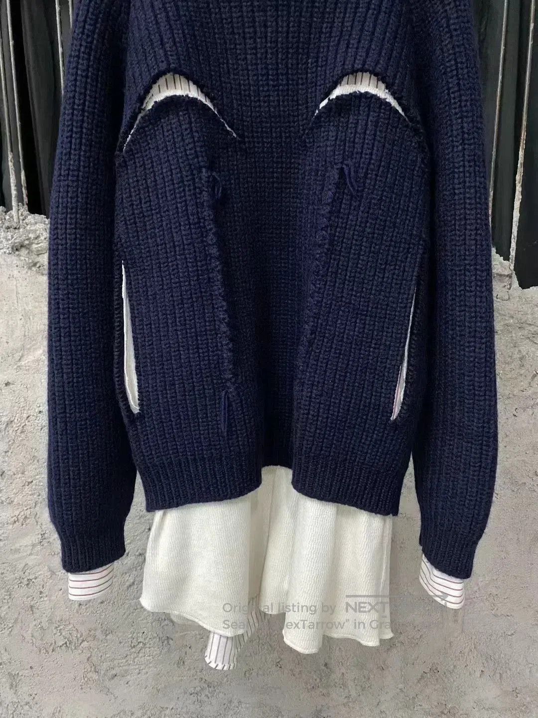 Maison Margiela Maison Margiela Sweater with Shirt Layer. Size US L / EU 52-54 / 3 - 4 Thumbnail