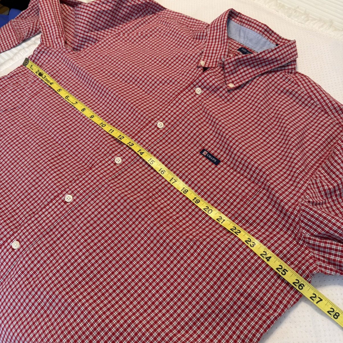 Chaps Chaps Easy Care Button Down Dress Shirt Sz XXL plaid Red Size US XXL / EU 58 / 5 - 6 Thumbnail