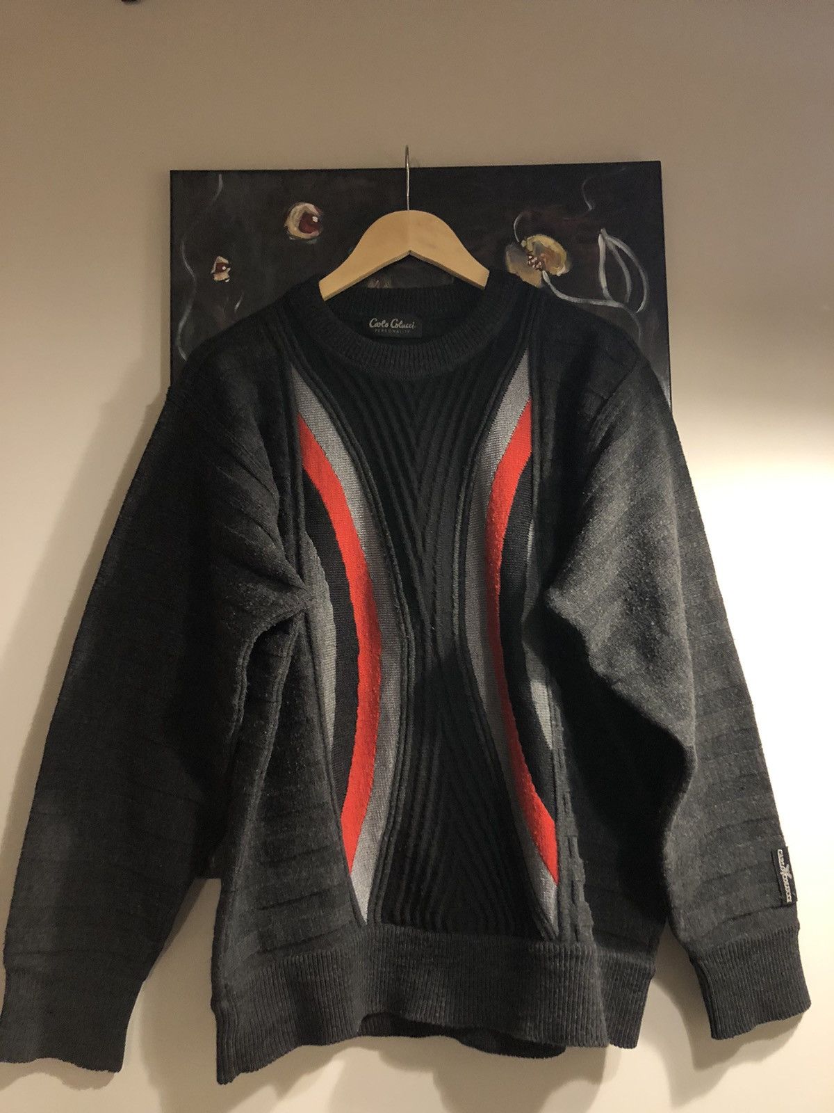 Carlo Colucci Cable Knit Sweater Carlo Colucci Geometric 90s Biggie Size US M / EU 48-50 / 2 - 1 Thumbnail