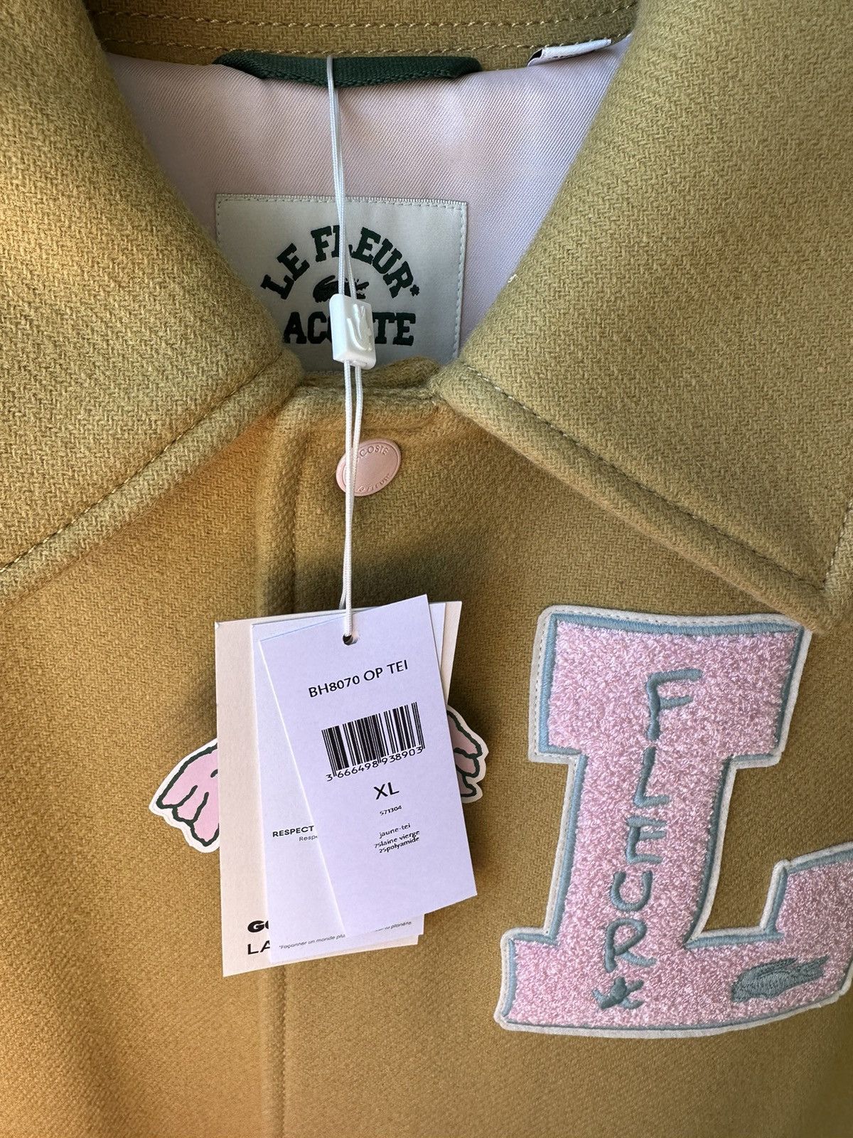 Golf le Fleur × Lacoste Varsity Jacket Size US XL / EU 56 / 4 - 4 Thumbnail