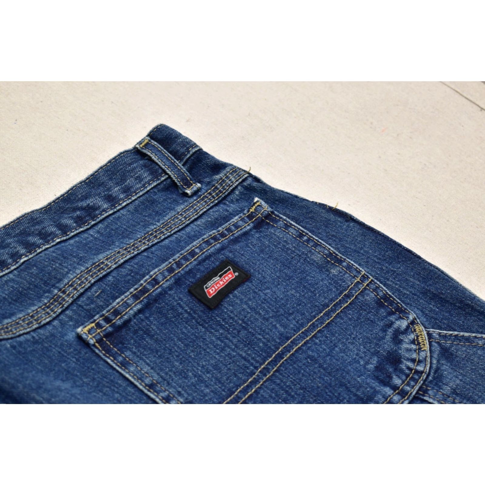 Dickies Dickies Jeans Blue Denim 42x30 Relaxed Fit Carpenter 5-Pocket Workwear Mens Straight Denim Cotton Zip Button Logo Vintage No Size US 42 / EU 58 - 8 Thumbnail