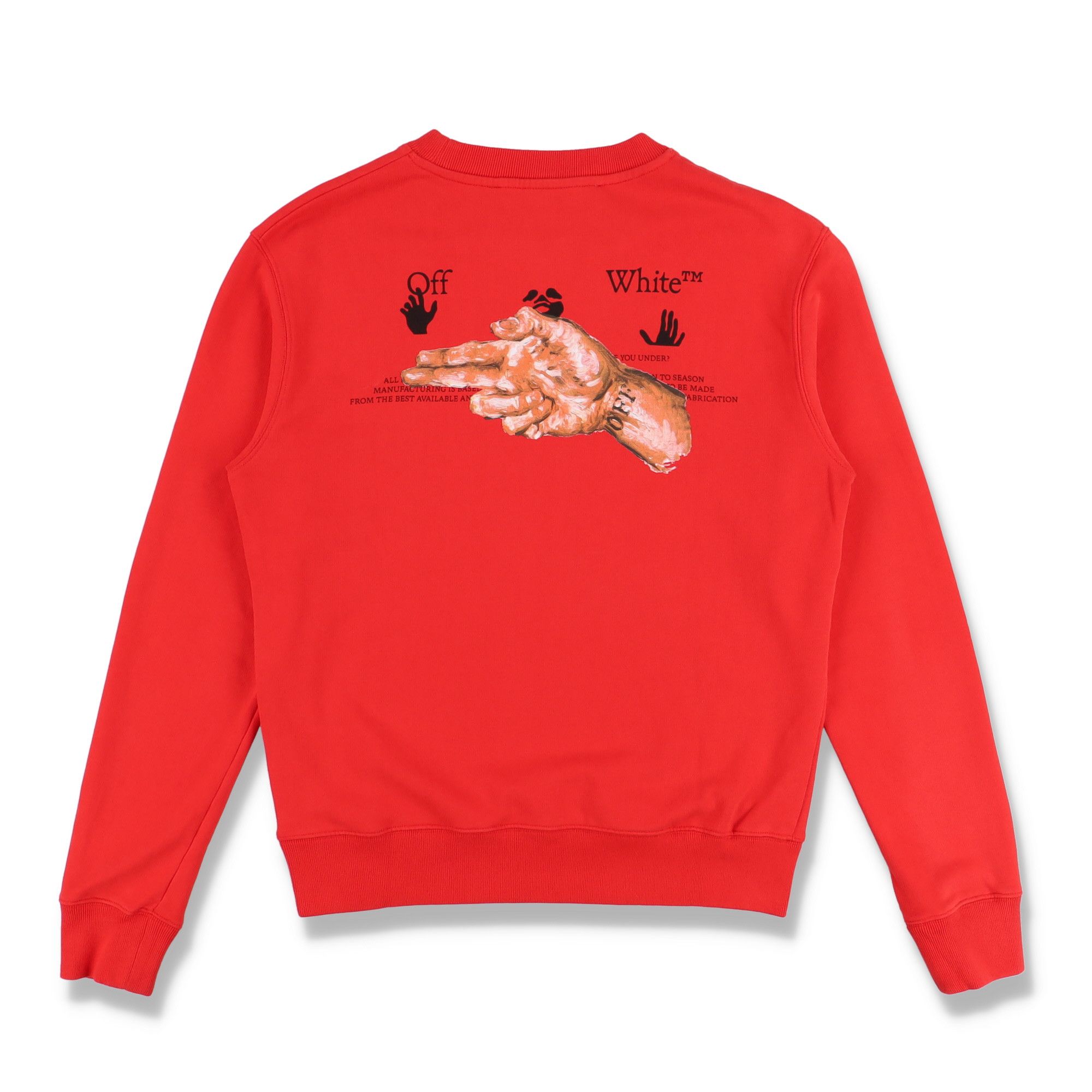 Off-White Red Pascal Hand Gun Logo Sweatshirt Size US M / EU 48-50 / 2 - 1 Thumbnail