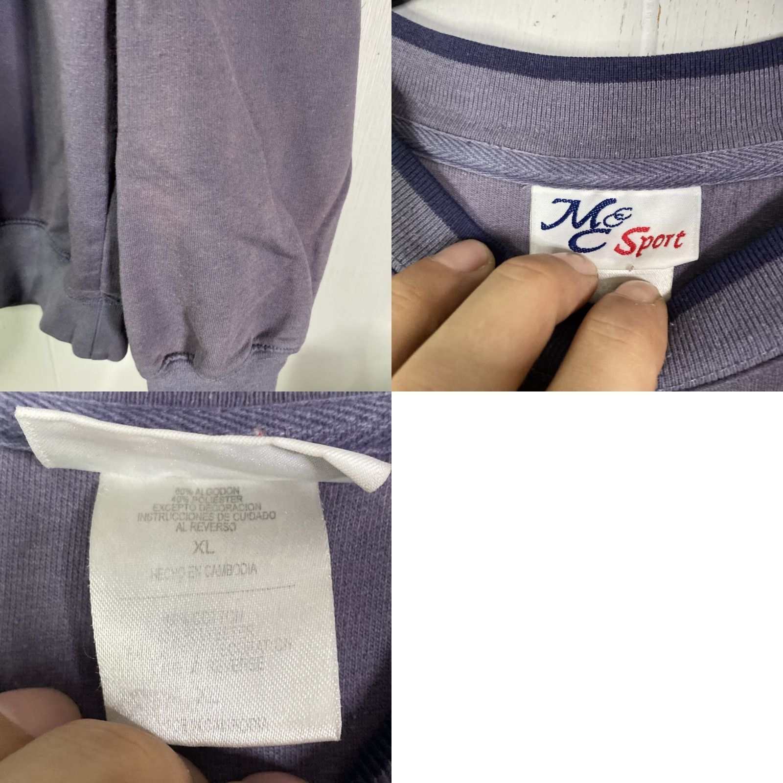 Vintage VINTAGE 90s Fishing Sweater M&O Knits XL Faded Purple Embroidered Lures Pullover Men Size US XL / EU 56 / 4 - 8 Thumbnail