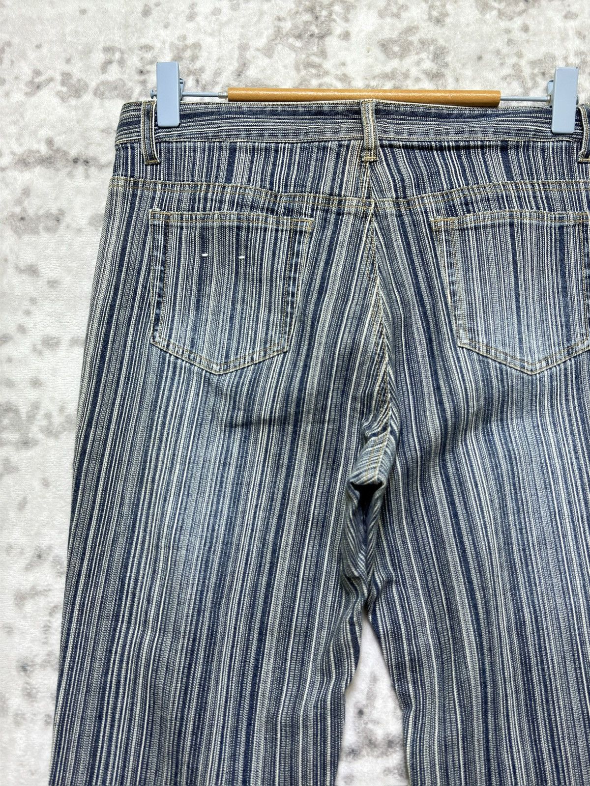 Japanese Brand Japanese Oririn Hickory Stripe Bootcut Archive Denim Jeans Size US 29 - 9 Thumbnail