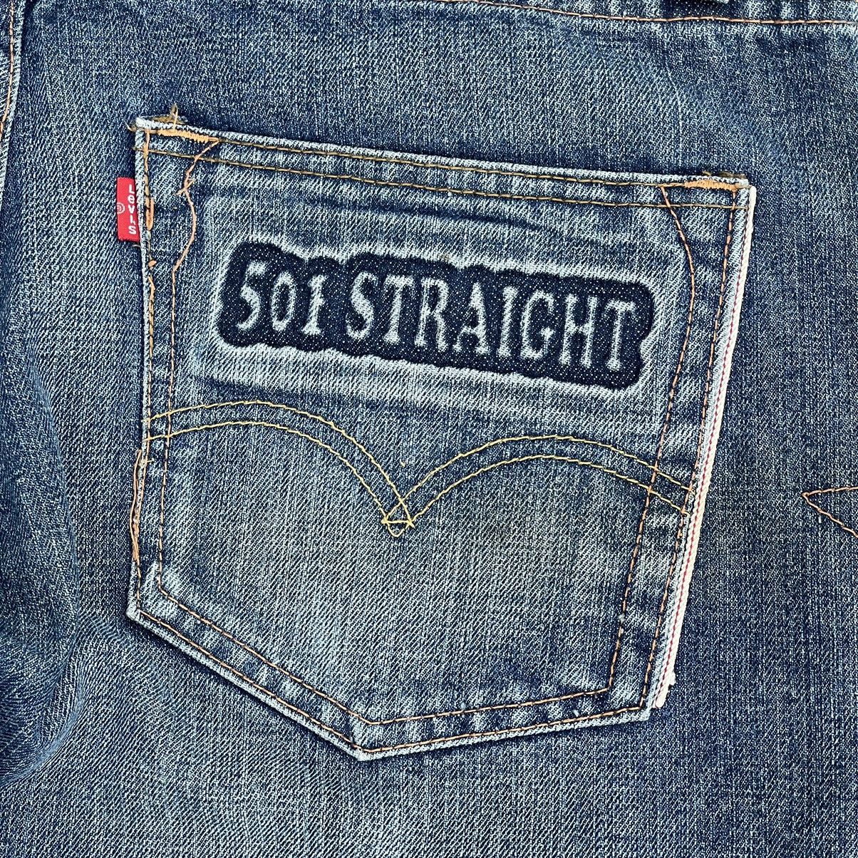 Levi's × Levi's Made & Crafted × Levi's Vintage Clothing “PECULIAR 80s SELVEDGED 501 LEVIS” VINTAGE WEIRD LEVIS DENIM Size US 36 / EU 52 - 9 Thumbnail