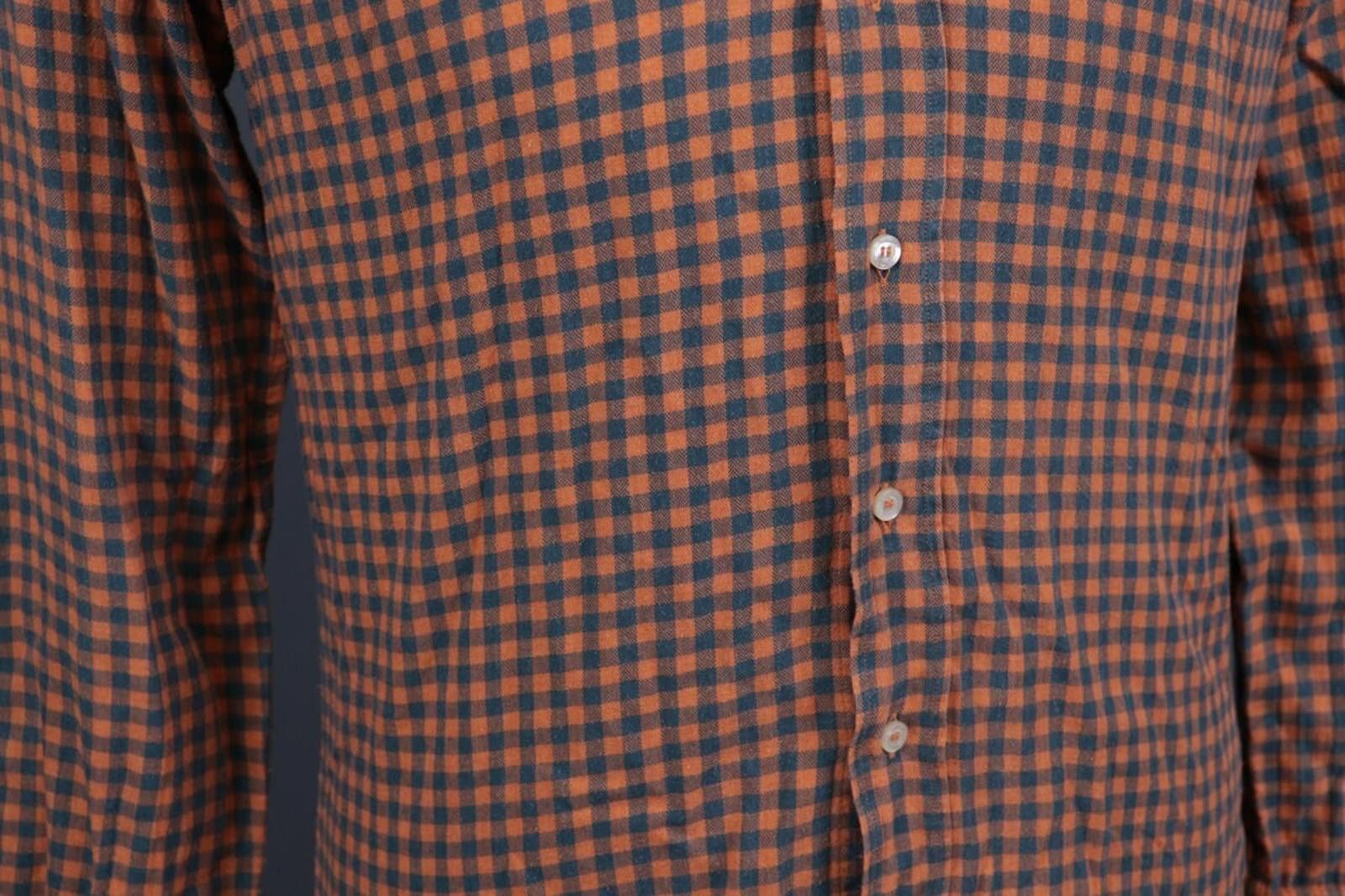Etro Etro Milano Brown Check Button Down Shirt Size 39 Size US M / EU 48-50 / 2 - 5 Thumbnail