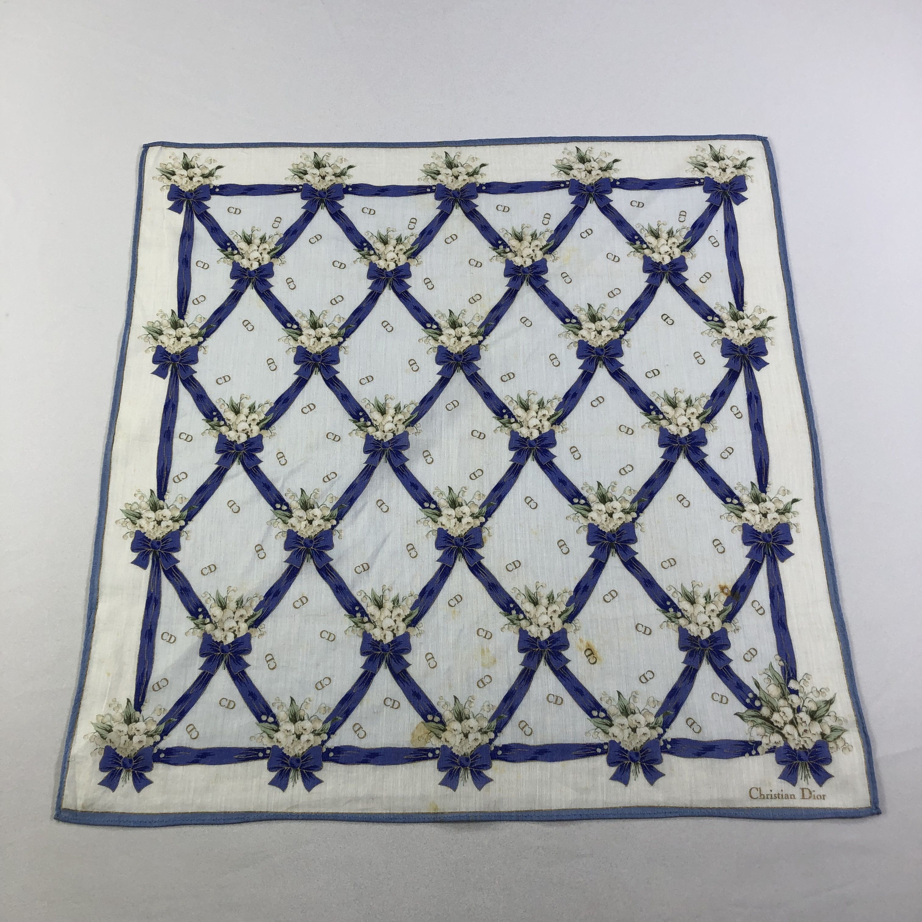 Christian Dior Monsieur Christian Dior CD Handkerchief Neckerchief Bandana H1949 Size ONE SIZE - 2 Thumbnail