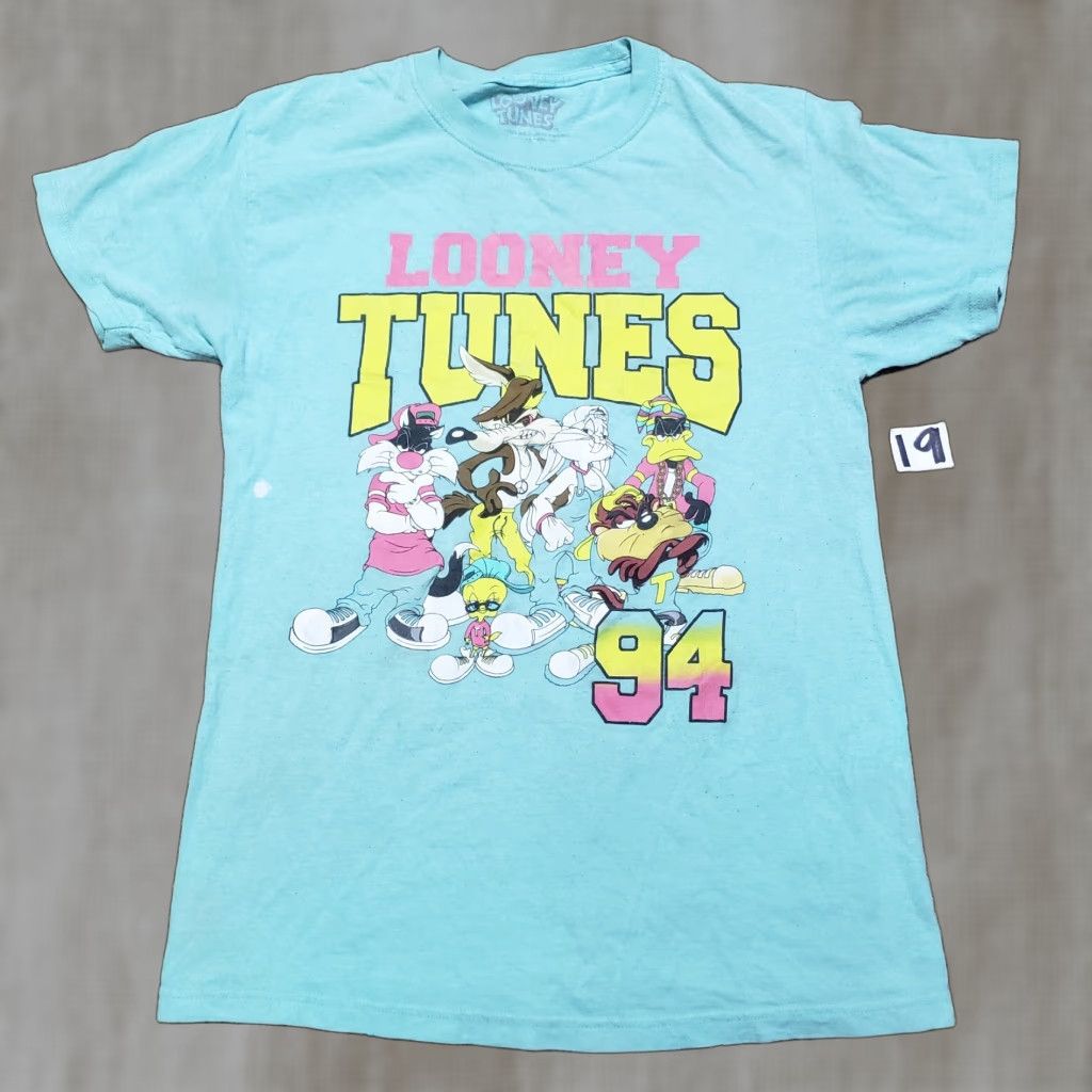 Vintage Looney Tunes Shirt Men’s S Small 94 Style Graphic Short Sleeve Retro Tee Blue 90s Mens Size US S / EU 44-46 / 1 - 1 Thumbnail