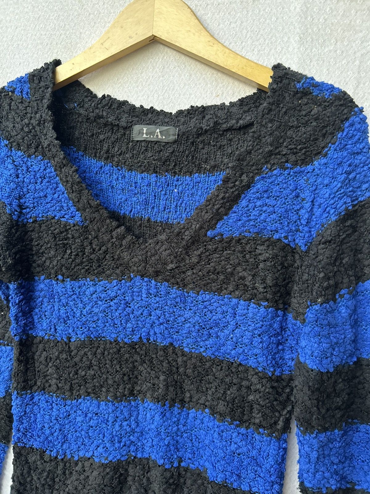 If Six Was Nine × Japanese Brand × Le Grande Bleu (L.G.B.) L.A Japanese Mohair Grunge Knit Striped Archive Style Size US M / EU 48-50 / 2 - 4 Thumbnail