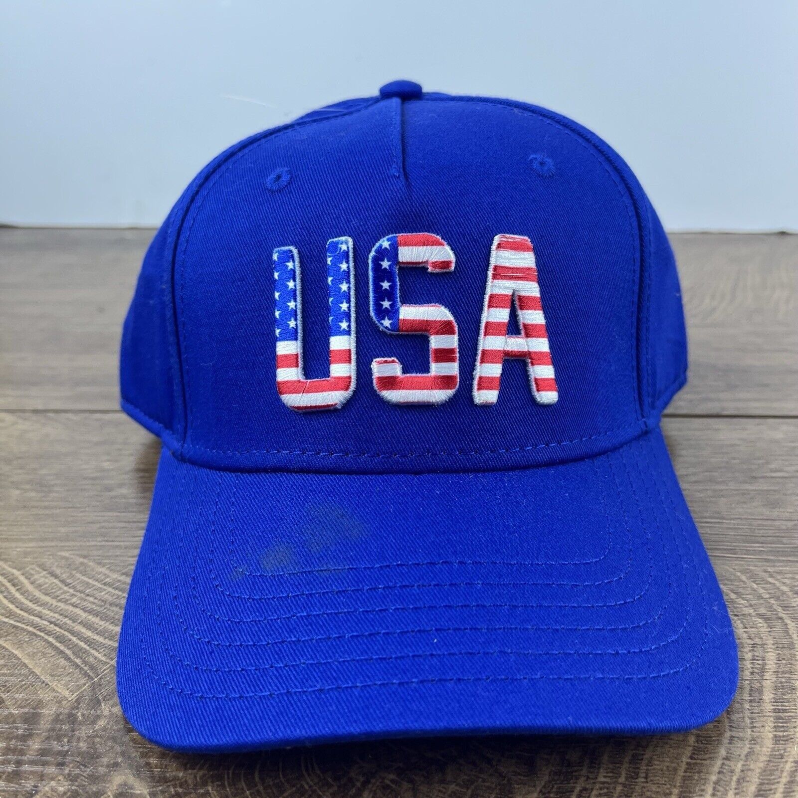 Other USA Blue Hat United States Hat Blue Cap Adjustable Blue Adul Size ONE SIZE - 1 Thumbnail