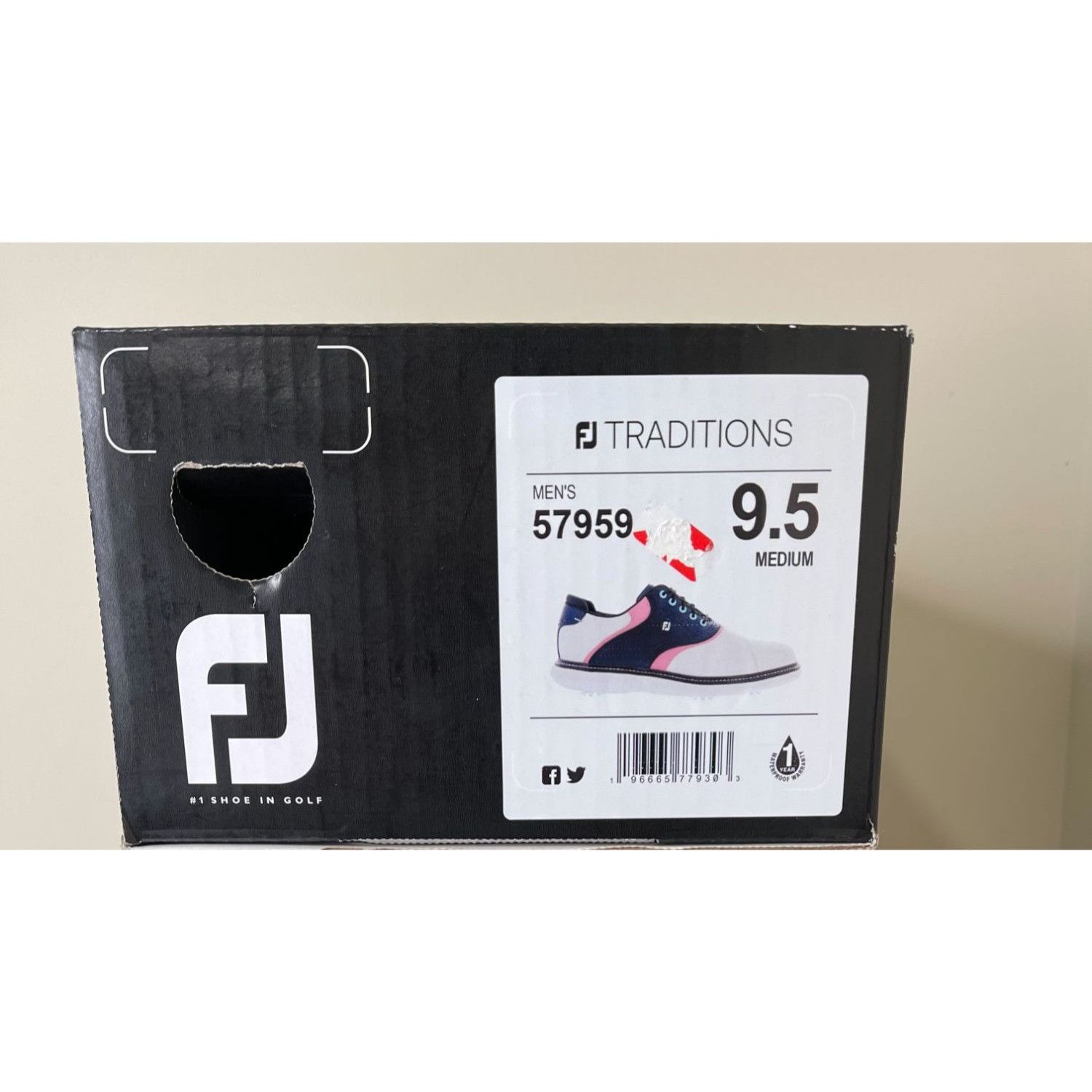 Footjoy Footjoy FJ Traditions Energy 57959 White Blue Pink Mens 9.5u Size US 9.5 / EU 42-43 - 7 Thumbnail