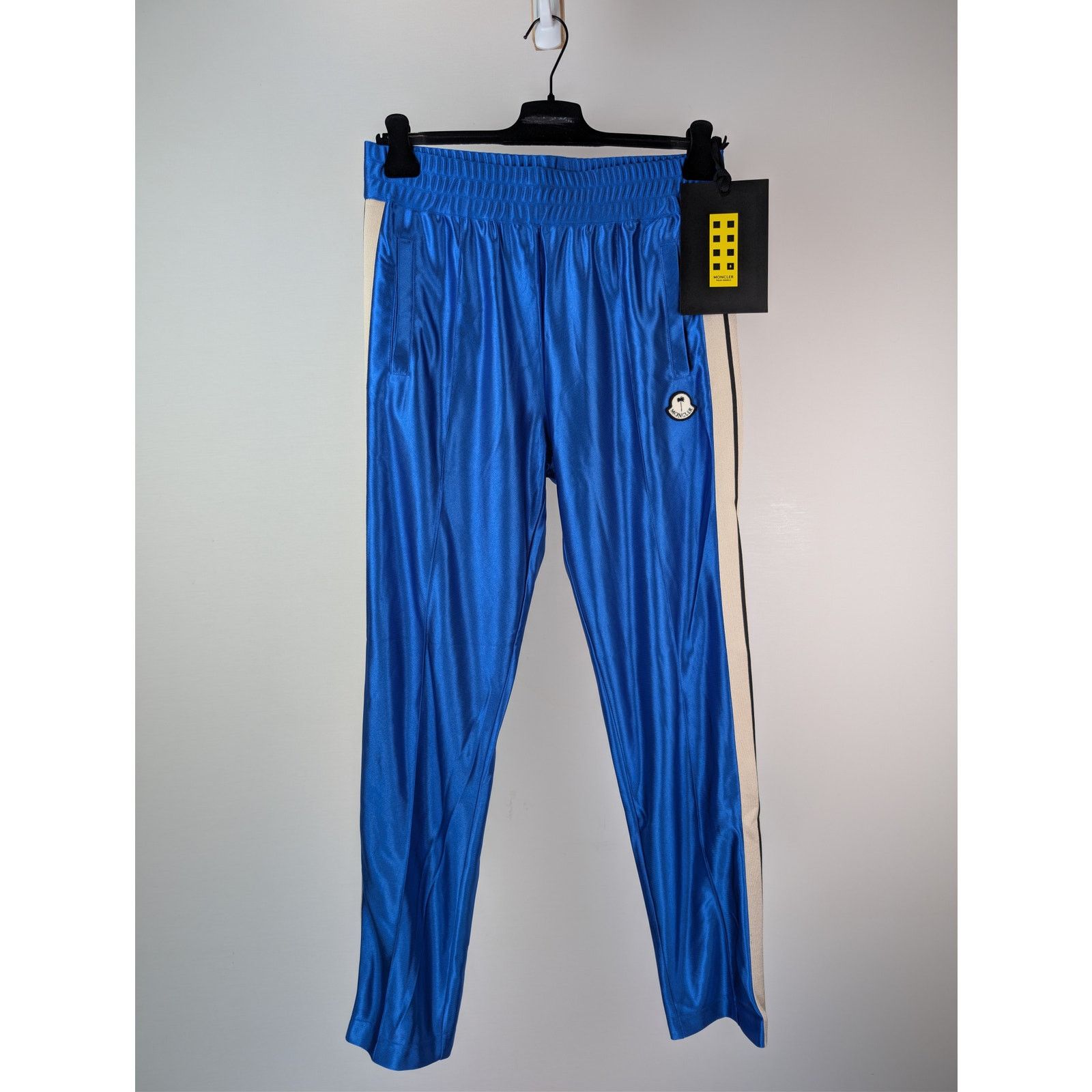 Moncler × Palm Angels o1rshd1 Q:2 / Shiny Track Pants in Blue Size US 32 / EU 48 - 1 Thumbnail