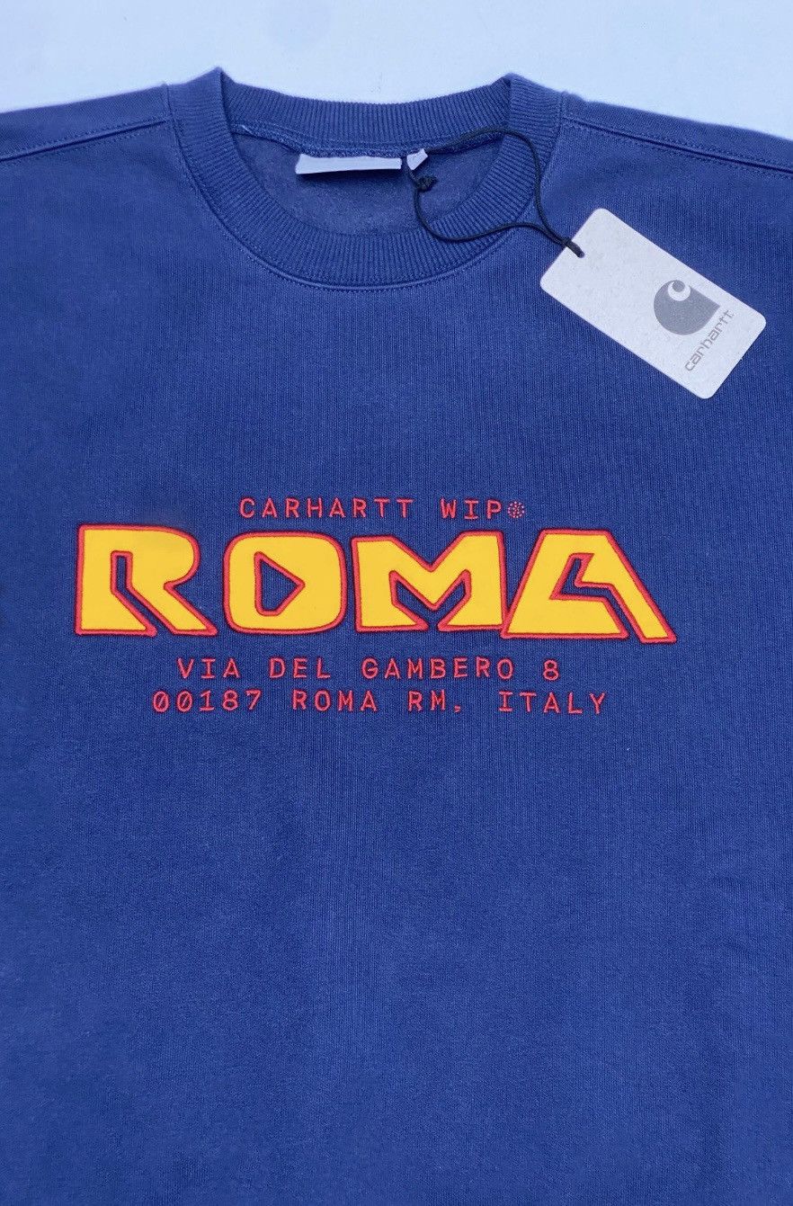 Carhartt Wip Carhartt Wip Sweatshirt Store Rome Via del Gambero Size Blue Size US XL / EU 56 / 4 - 2 Thumbnail