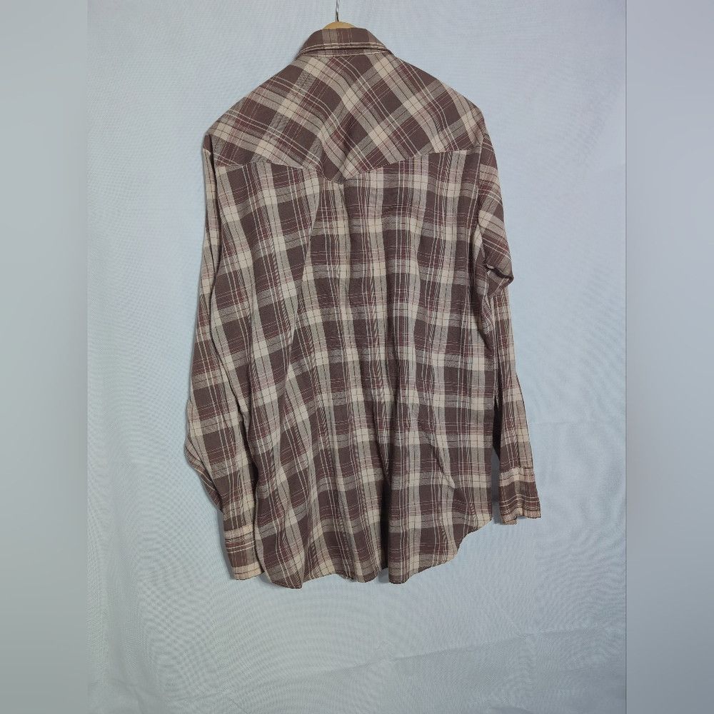 Sears Sears Western Wear Sz L Plaid Button-Up Shirt Vintage Pearl Size US L / EU 52-54 / 3 - 4 Thumbnail