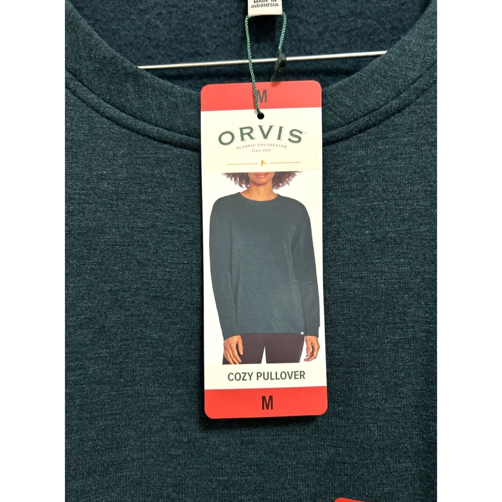 Orvis Orvis Cozy Pullover Womens M Teal Relaxed Fit Lightweight Sweater Sweatshirt Size M / US 6-8 / IT 42-44 - 6 Thumbnail