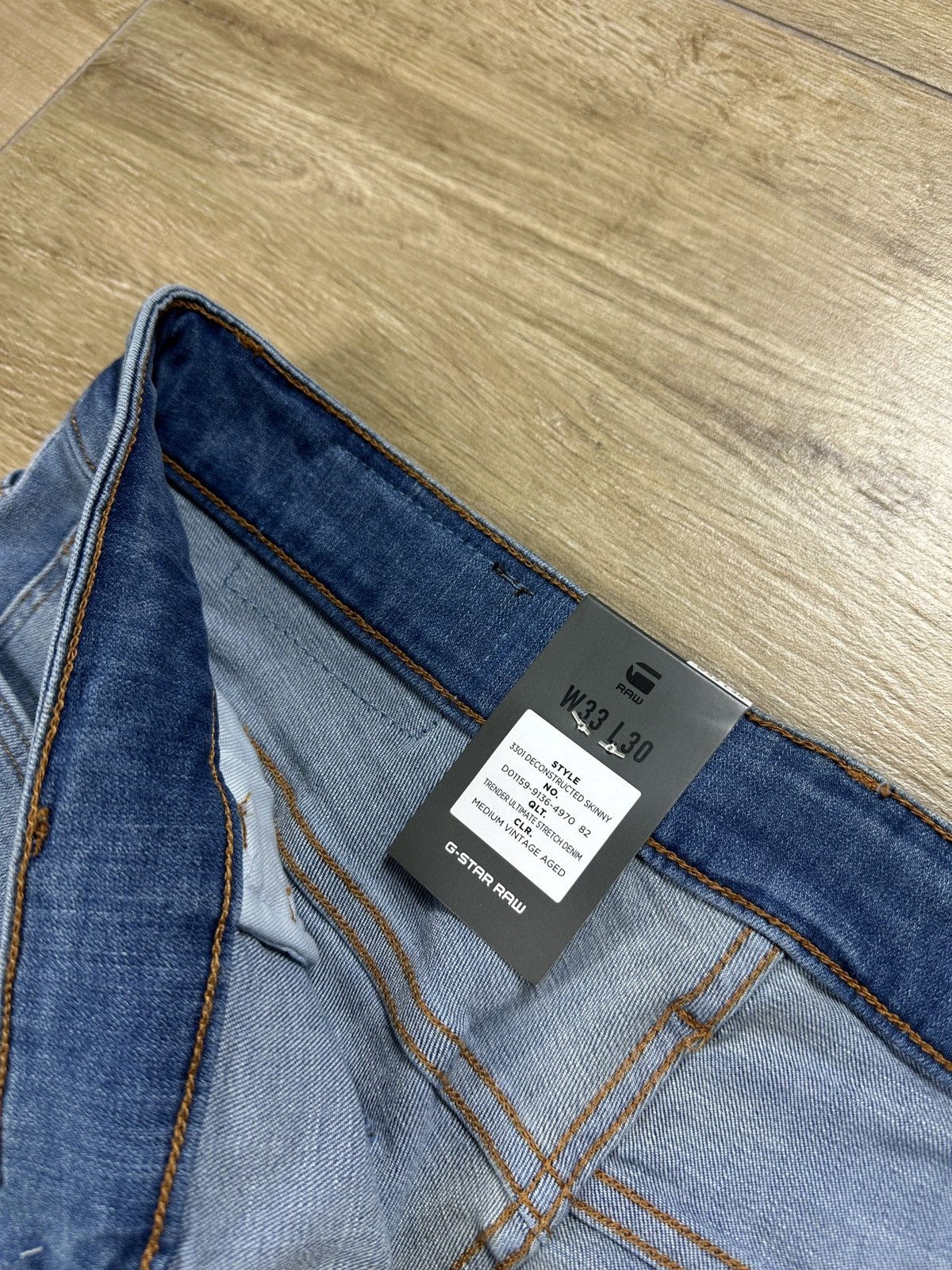G-Star NEW🏷️ G-Star Raw 3301 Deconstructed Skinny Denim Jeans Size US 33 - 6 Thumbnail