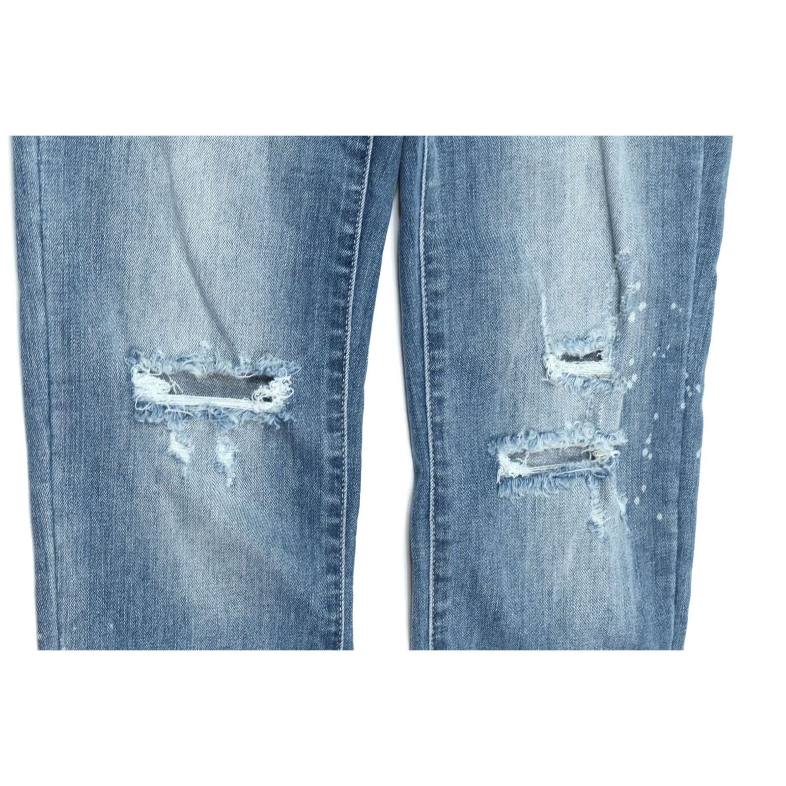 Vintage Judy Blue Jeans Womens Distressed Mid-Rise Relaxed Stretch Denim Blue 5-Pocket Inseam 26.5 in Regular Size 27 Ankle Vintage? No Size 26" / US 2 / IT 38 - 4 Thumbnail