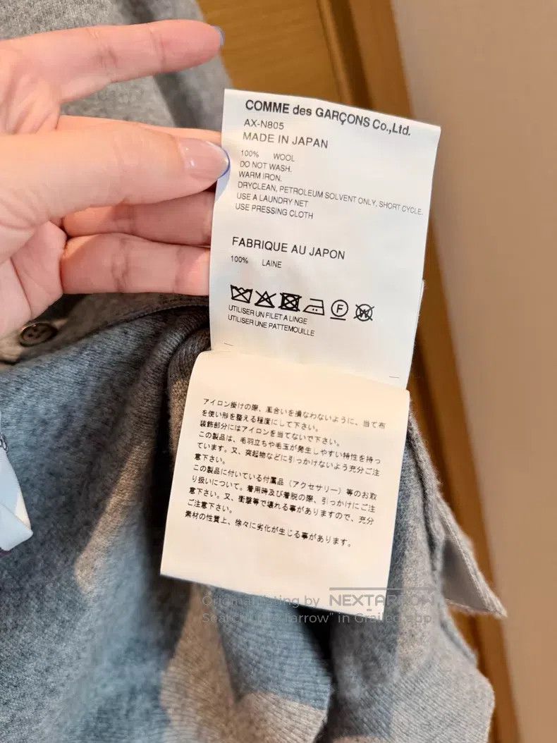 Comme des Garcons Comme Des Garcons Black and grey cardigan Size S / US 4 / IT 40 - 4 Thumbnail