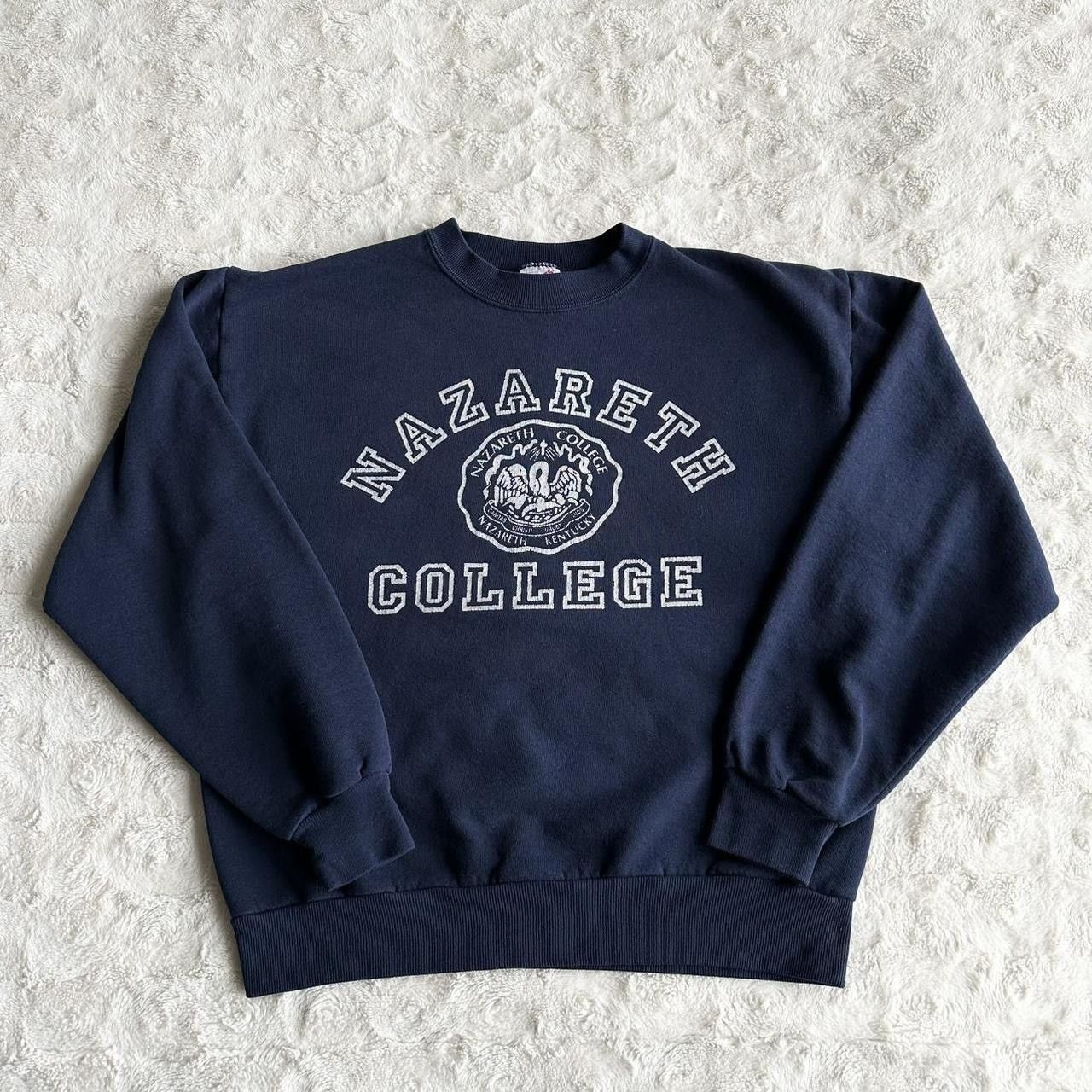 Jerzees Vintage Nazareth College Sweatshirt Mens M Spalding Univ 90s Size US M / EU 48-50 / 2 - 2 Thumbnail