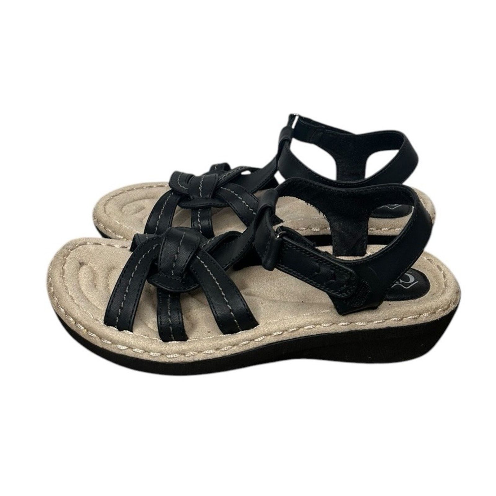 Other Cliffs White Mountain Womens 8 Black Buckle Sandals Vegan Size US 8 / IT 38 - 5 Thumbnail