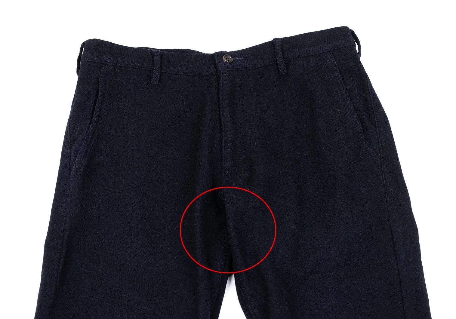 Comme des Garcons Homme Plus Camouflage Wool Nylon Pants in Navy, Size S Size US 30 / EU 46 - 2 Thumbnail