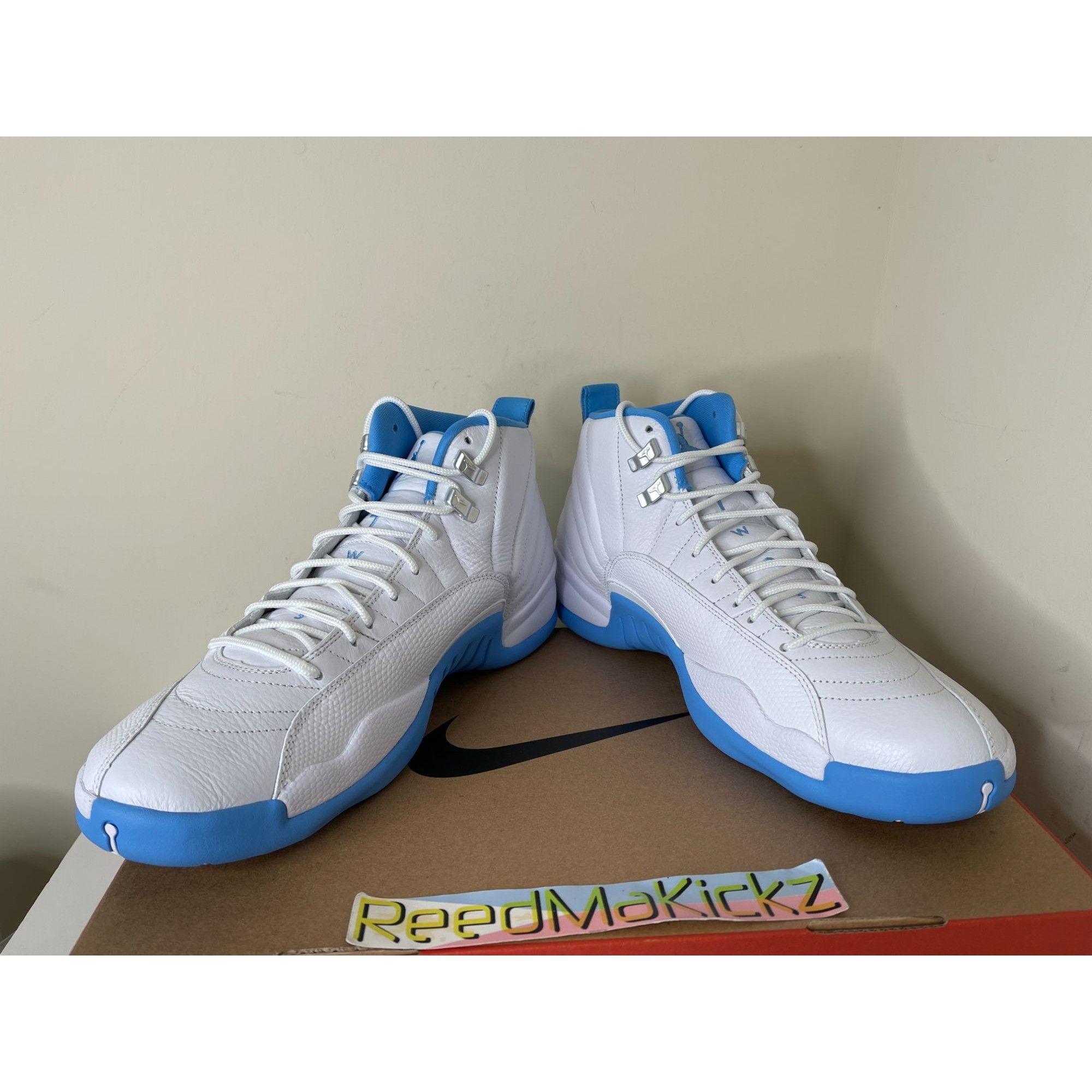 Jordan Brand Jordan 12 Retro 2025 Melo White Blue Mens 11.5us Size US 11.5 / EU 44-45 - 4 Thumbnail